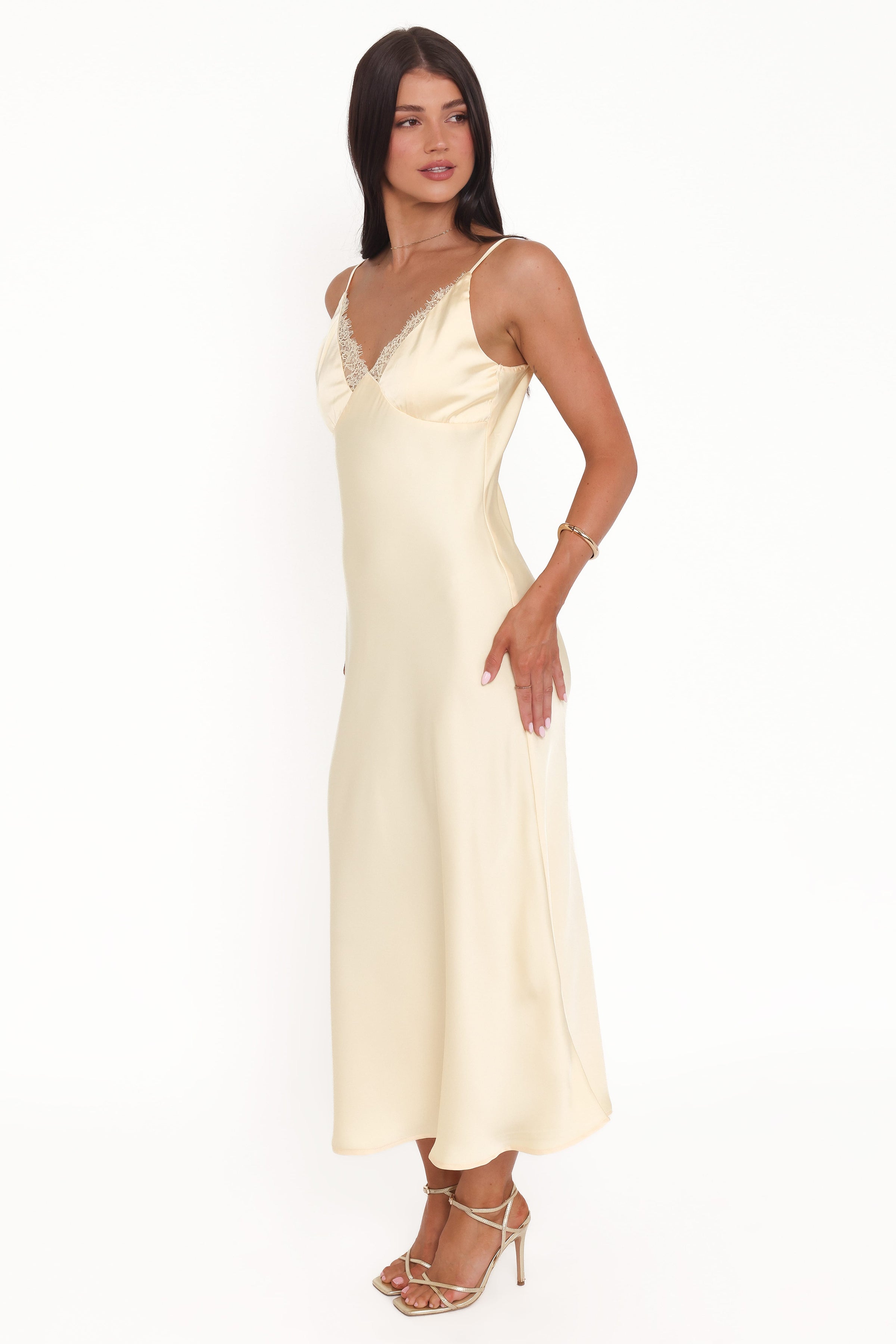 Petal and Pup USA DRESSES Hobi Midi Dress - Butter Yellow