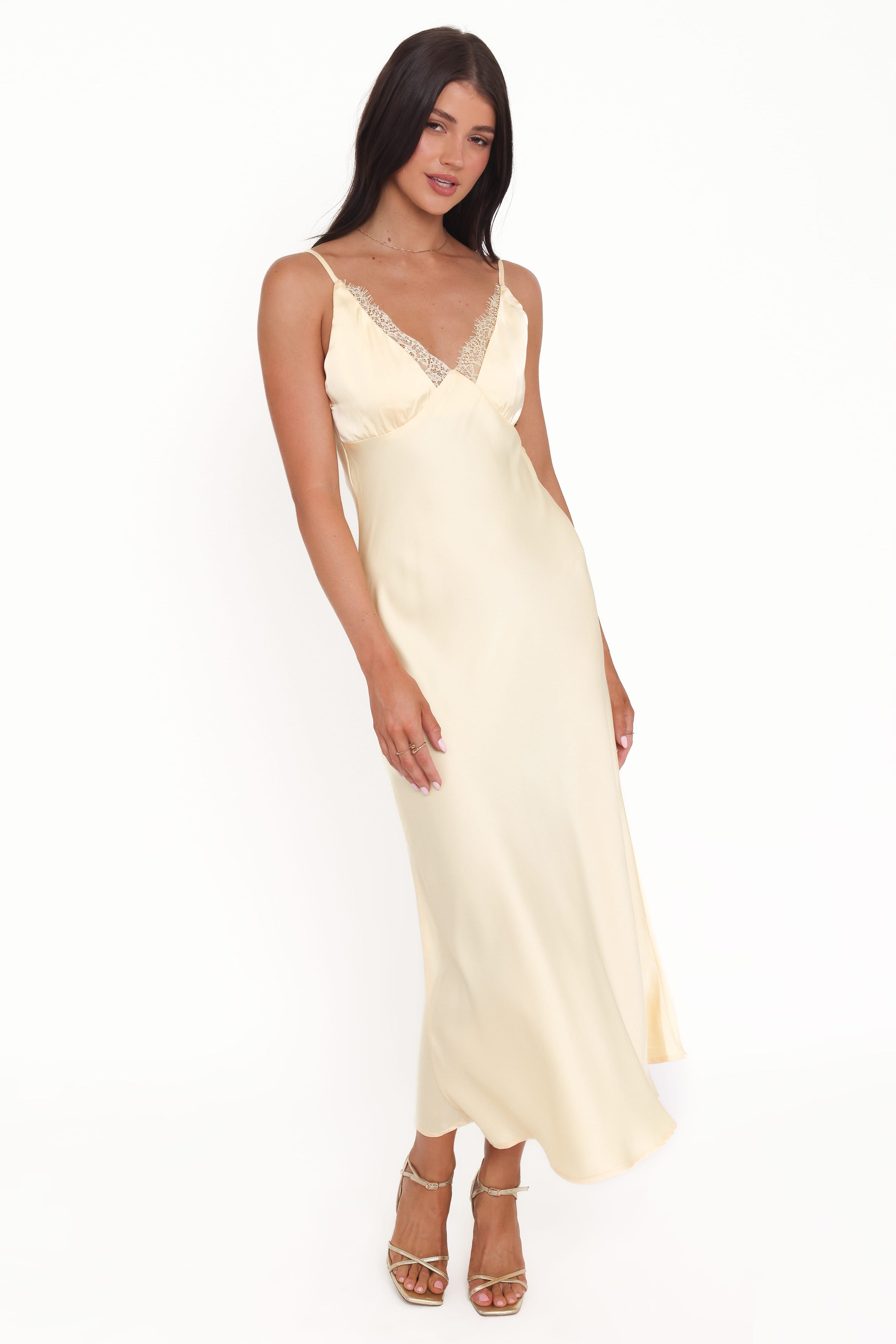 Petal and Pup USA DRESSES Hobi Midi Dress - Butter Yellow