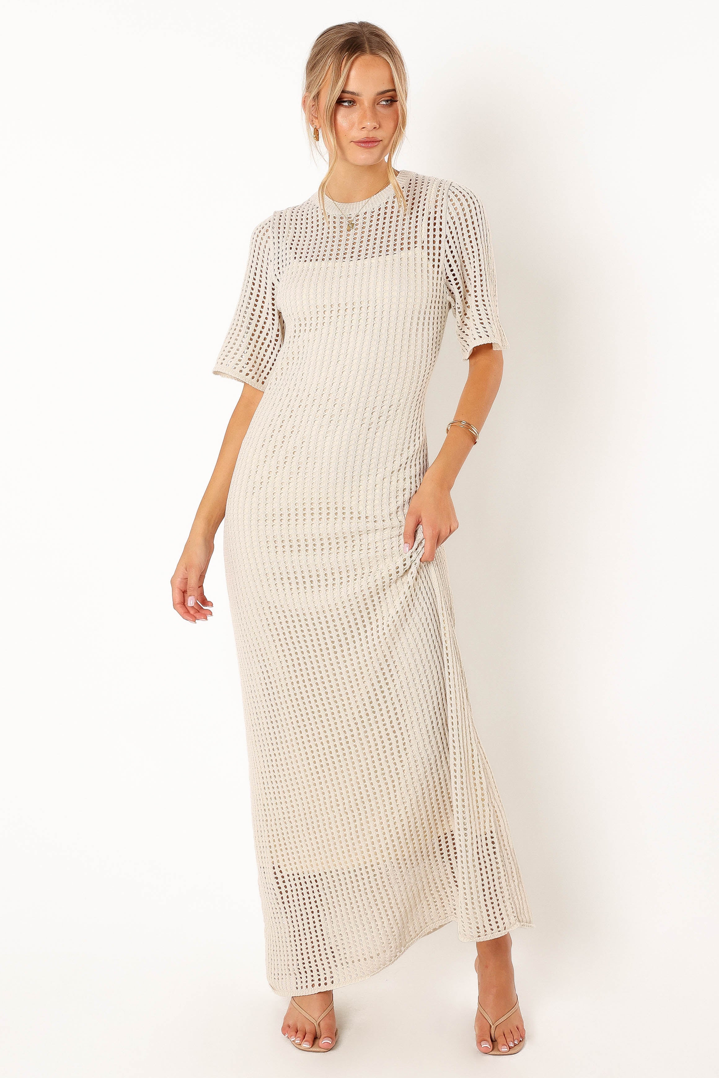 Petal and Pup USA DRESSES Hollie Maxi Dress - Cream