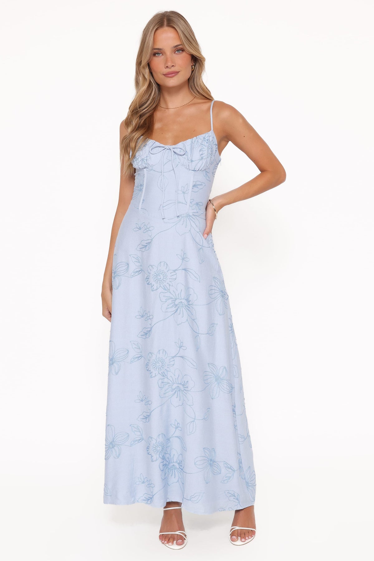 petal and pup blue floral dress Houston Maxi Dress - Blue Floral