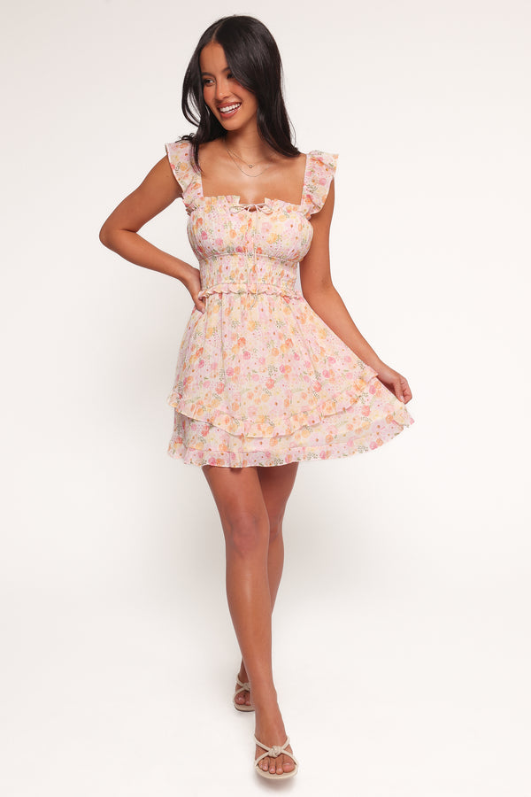 Petal and Pup USA DRESSES Iliana Mini Dress - Pink Floral