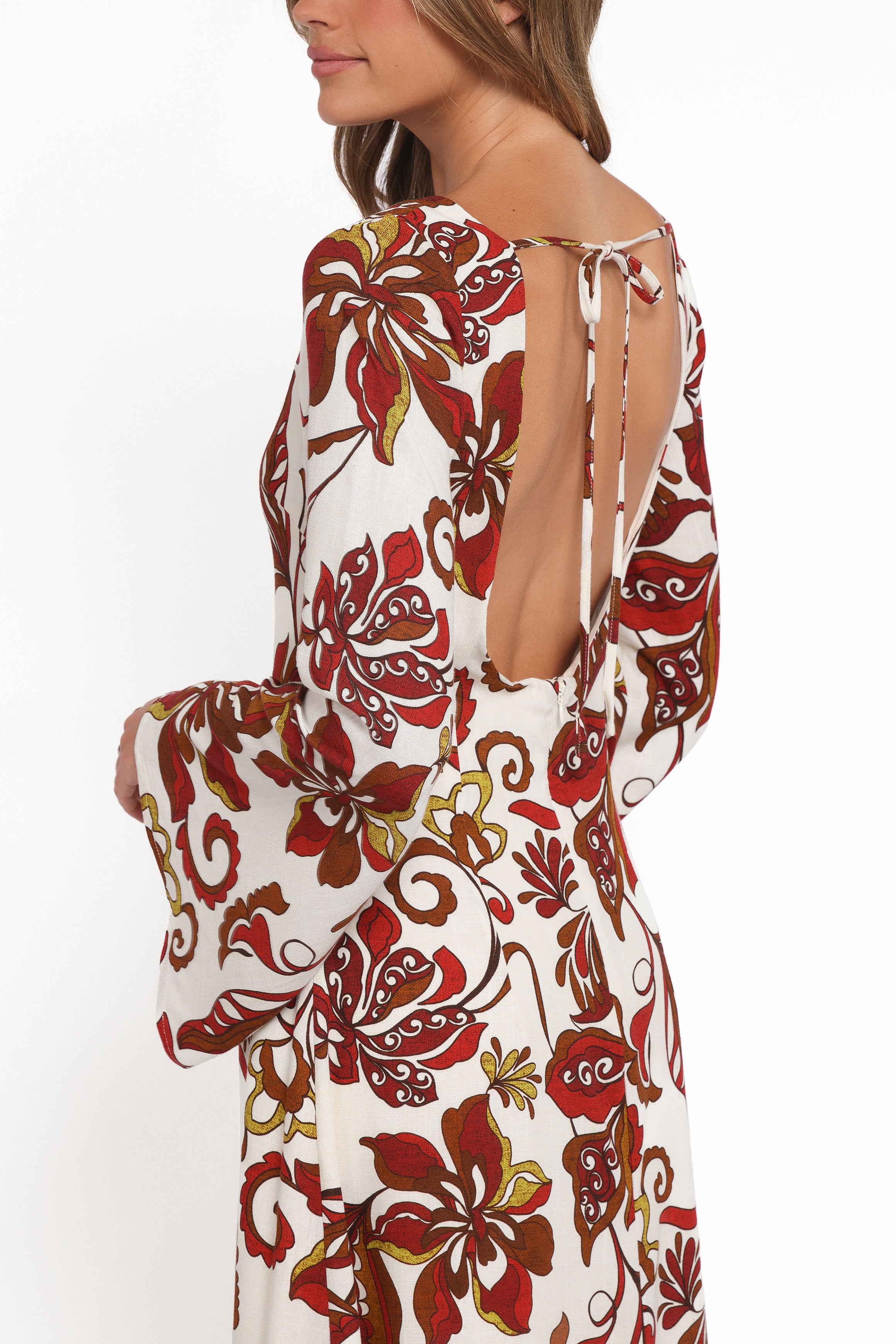 Petal and Pup USA DRESSES Inala Maxi Dress - Brown Floral