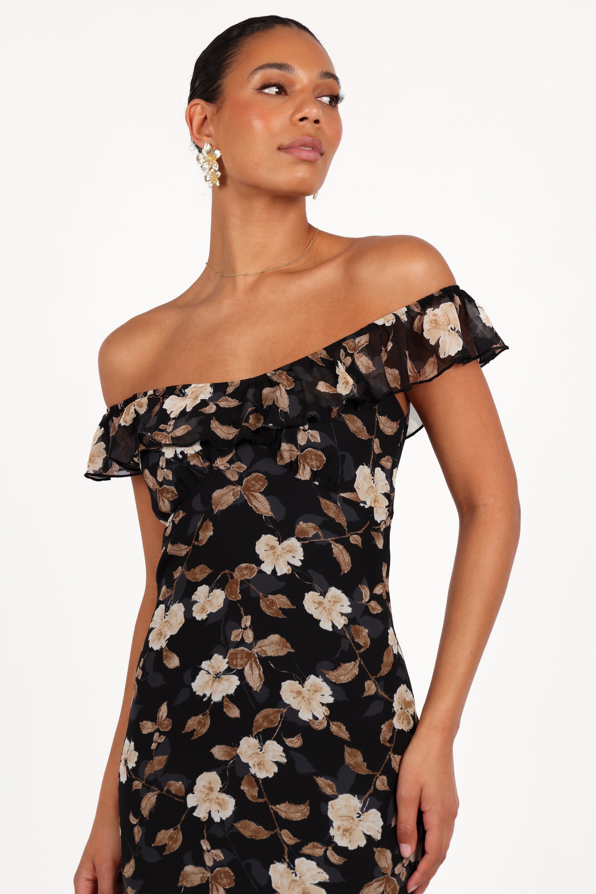 Petal and Pup USA DRESSES Irelynn Maxi Dress - Black Floral