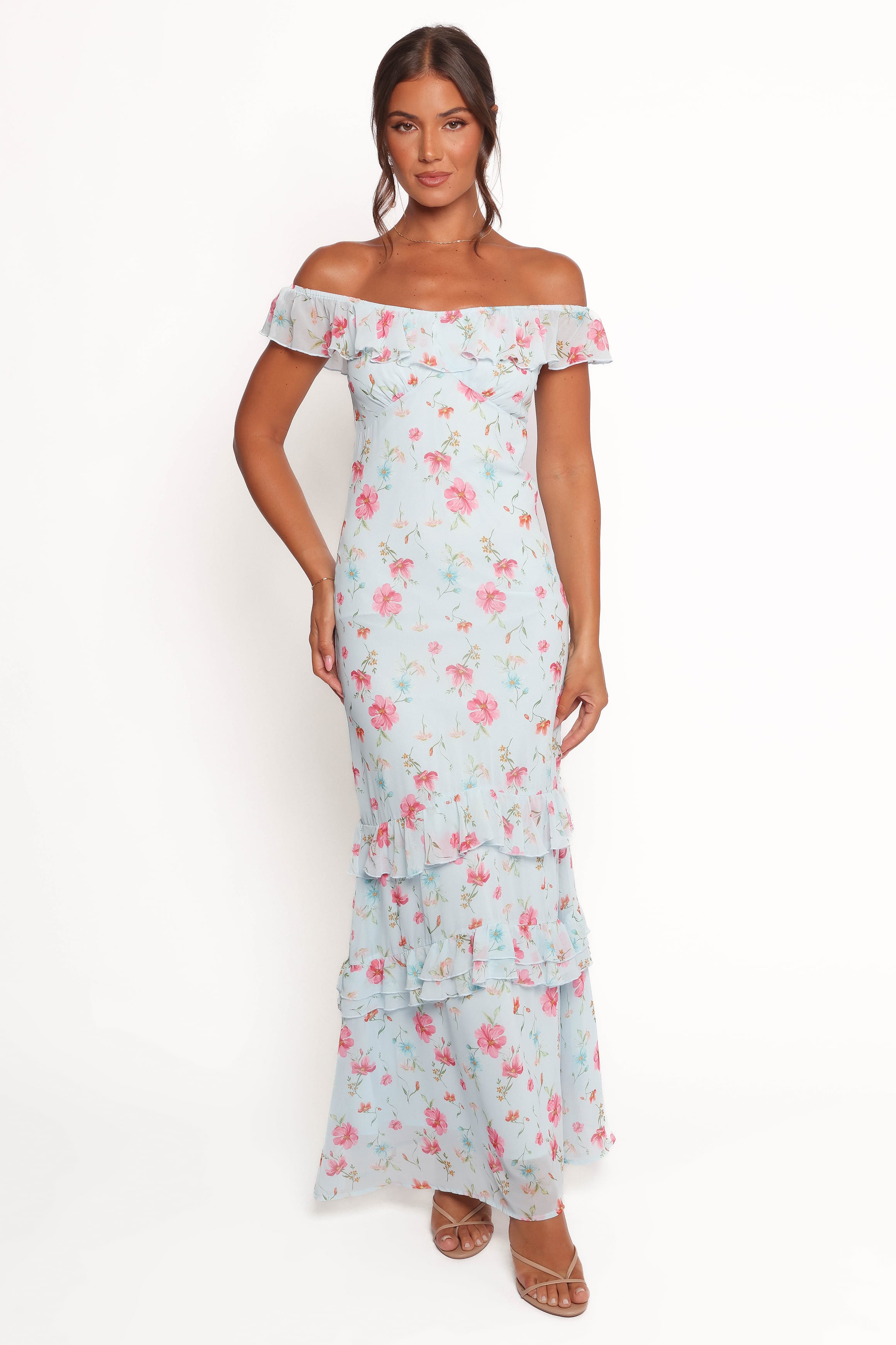 Petal and Pup USA DRESSES Irelynn Maxi Dress - Blue Floral (Hold for Rack)