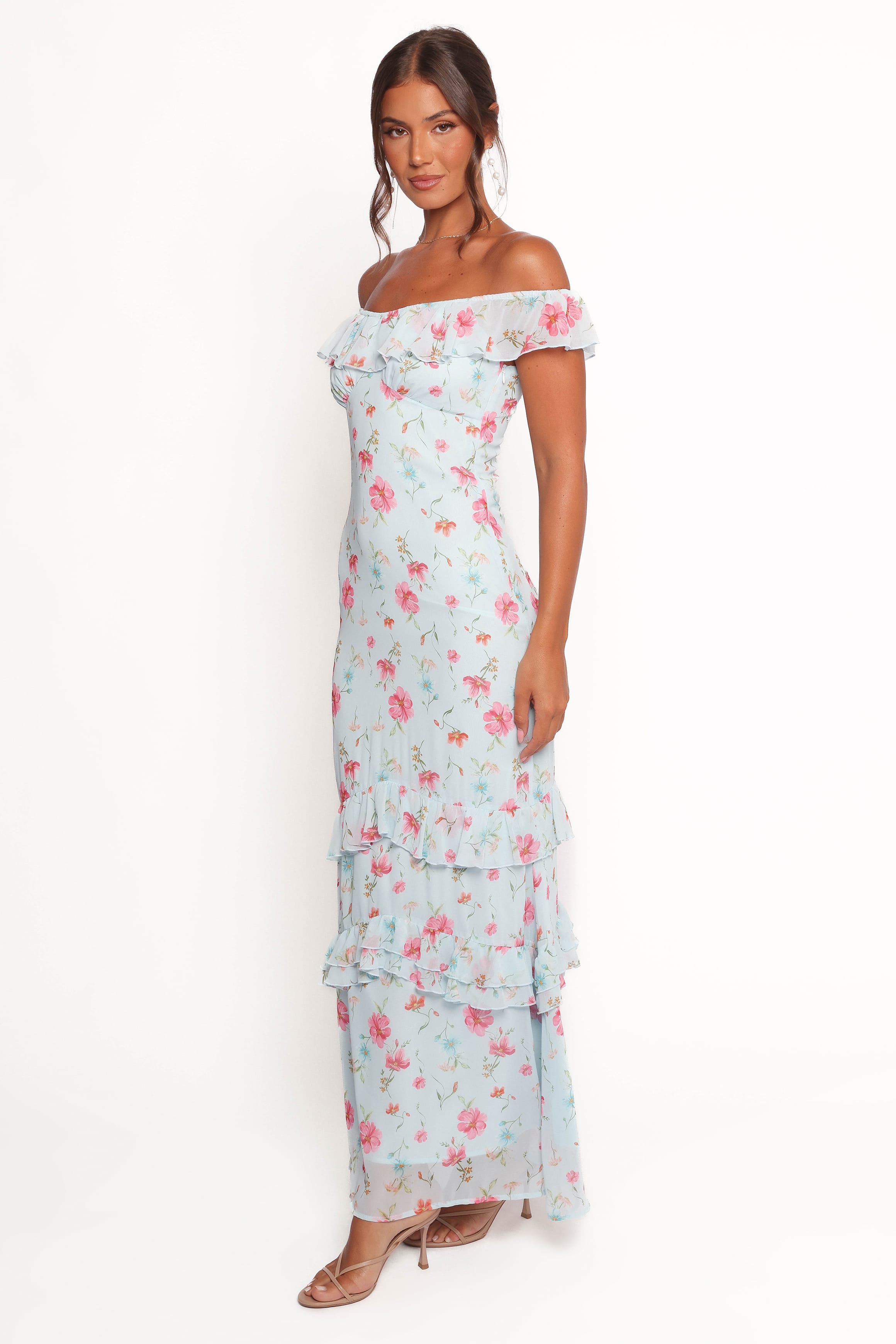 Petal and Pup USA DRESSES Irelynn Maxi Dress - Blue Floral (Hold for Rack)