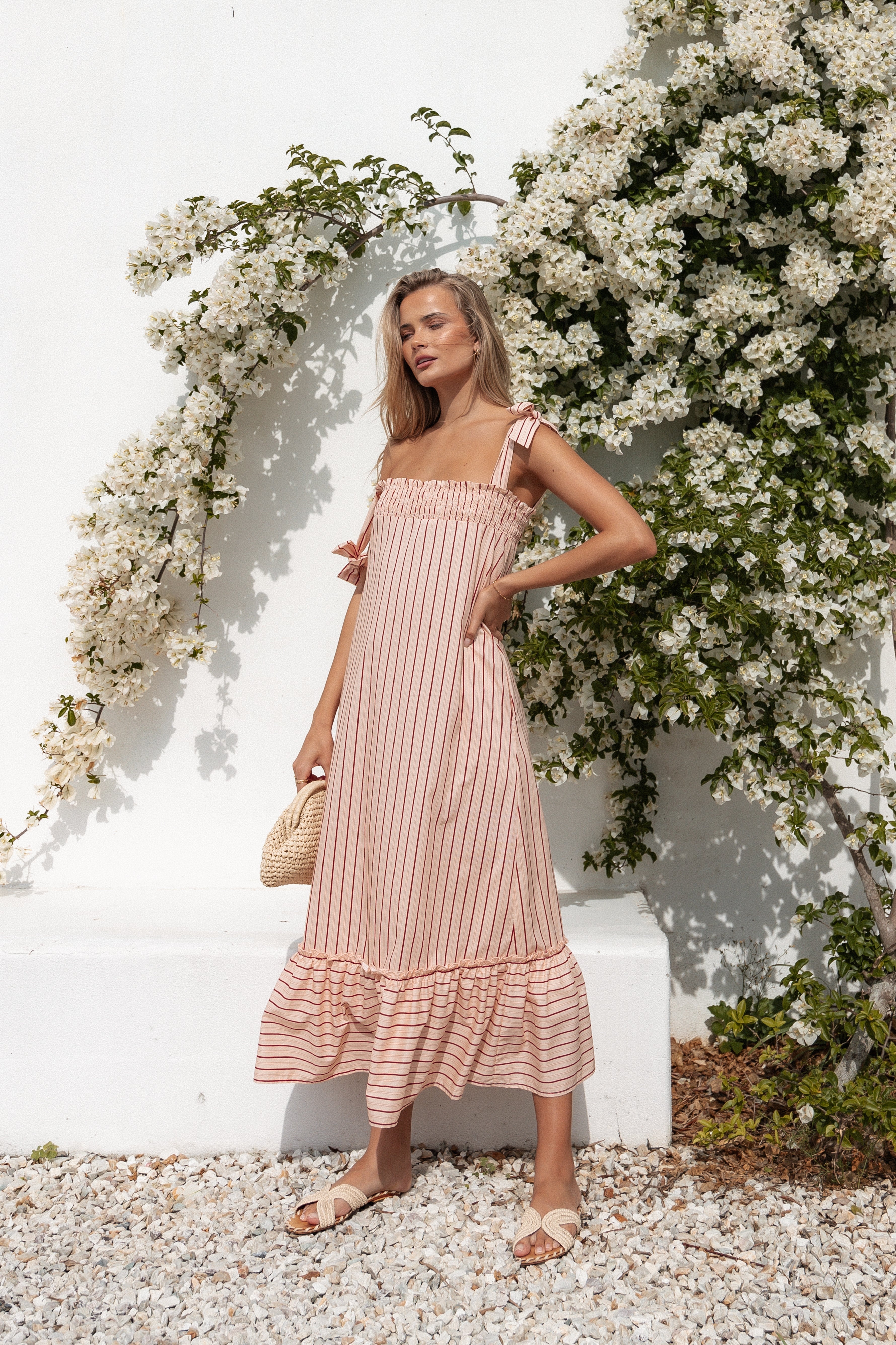 Petal and Pup USA DRESSES Irina Maxi Dress - Pink Stripe