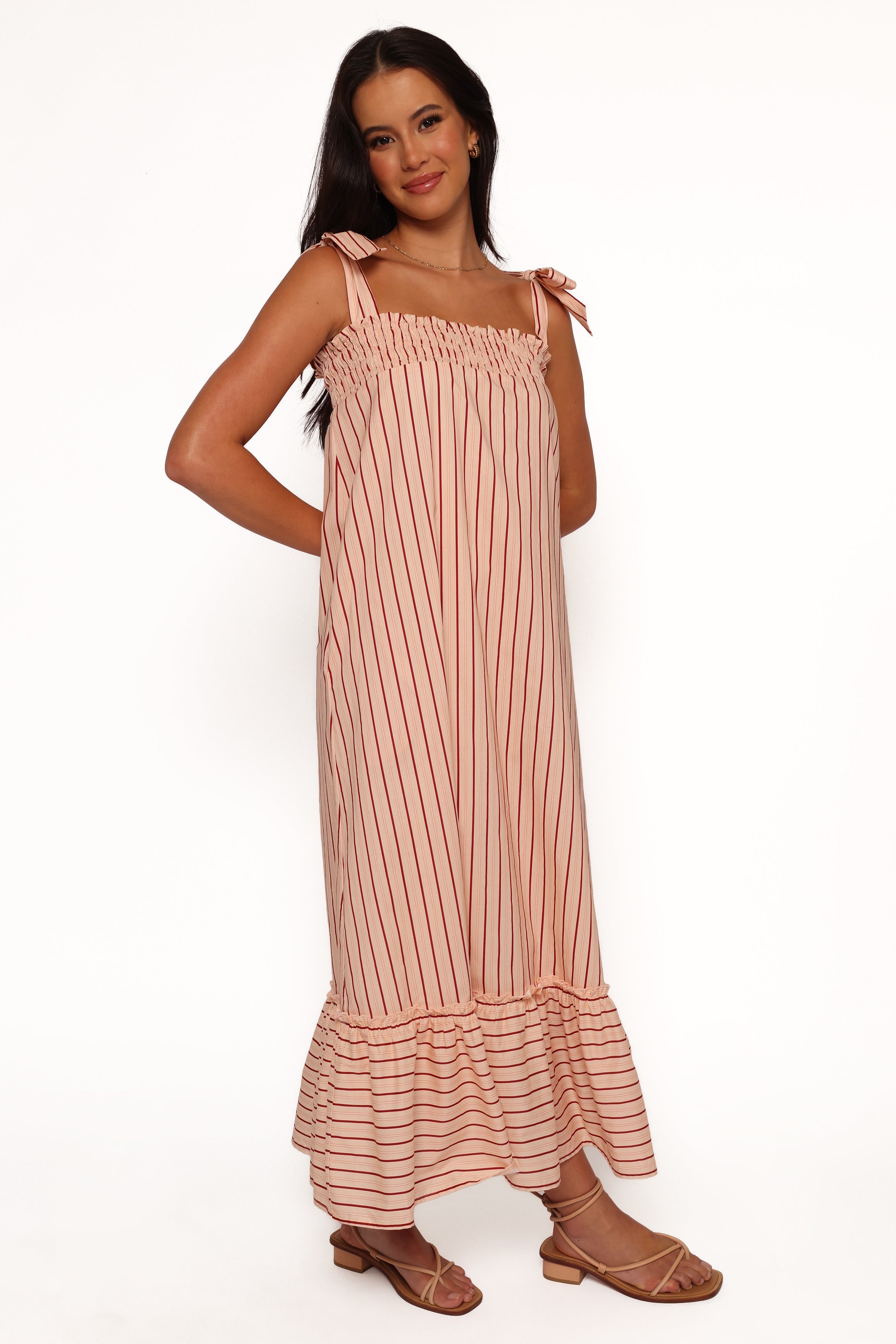 Petal and Pup USA DRESSES Irina Maxi Dress - Pink Stripe