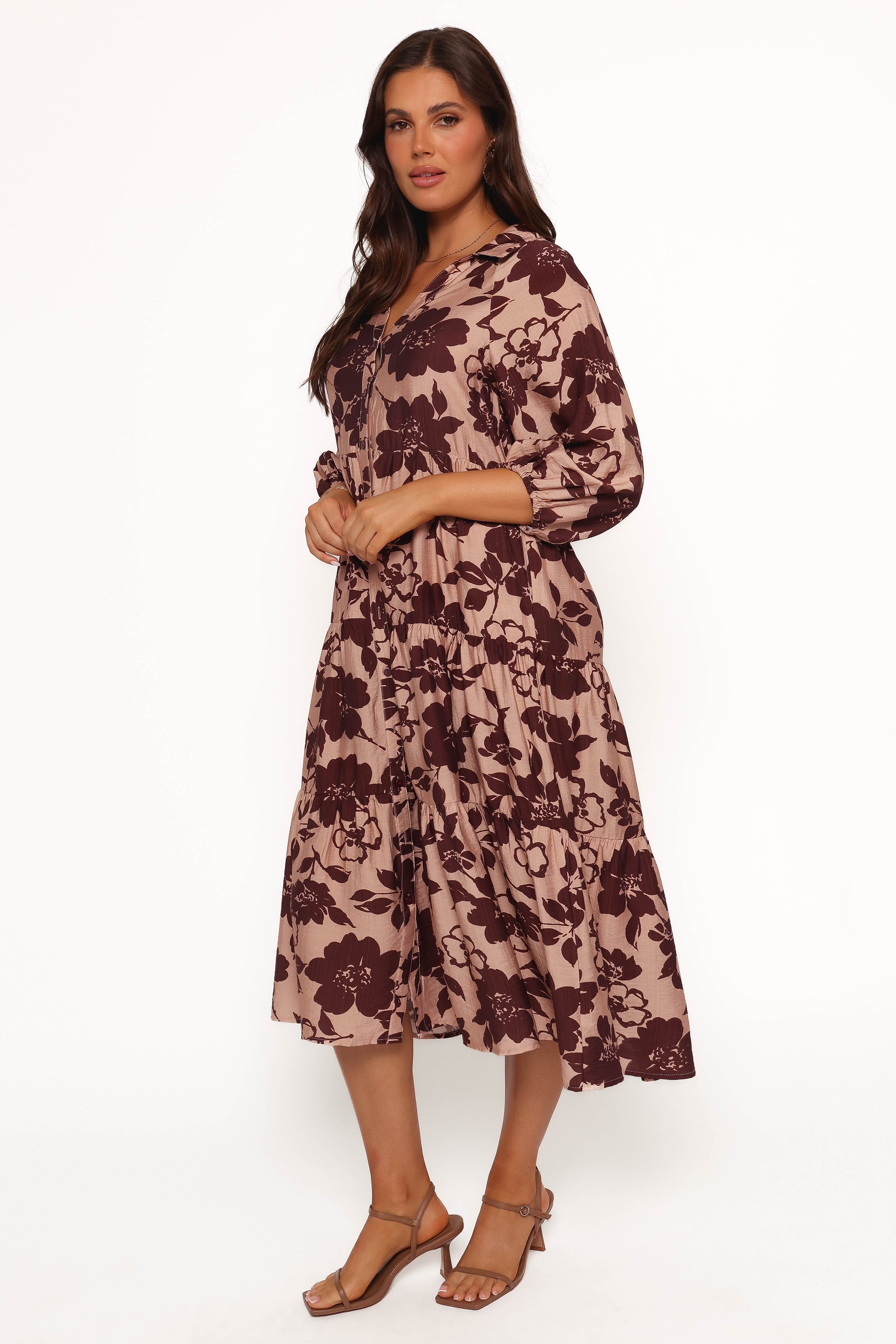 Petal and Pup USA DRESSES Isaac Maxi Dress - Brown Floral