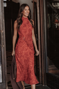 Petal and Pup USA DRESSES Isabeau Midi Dress - Red Roses