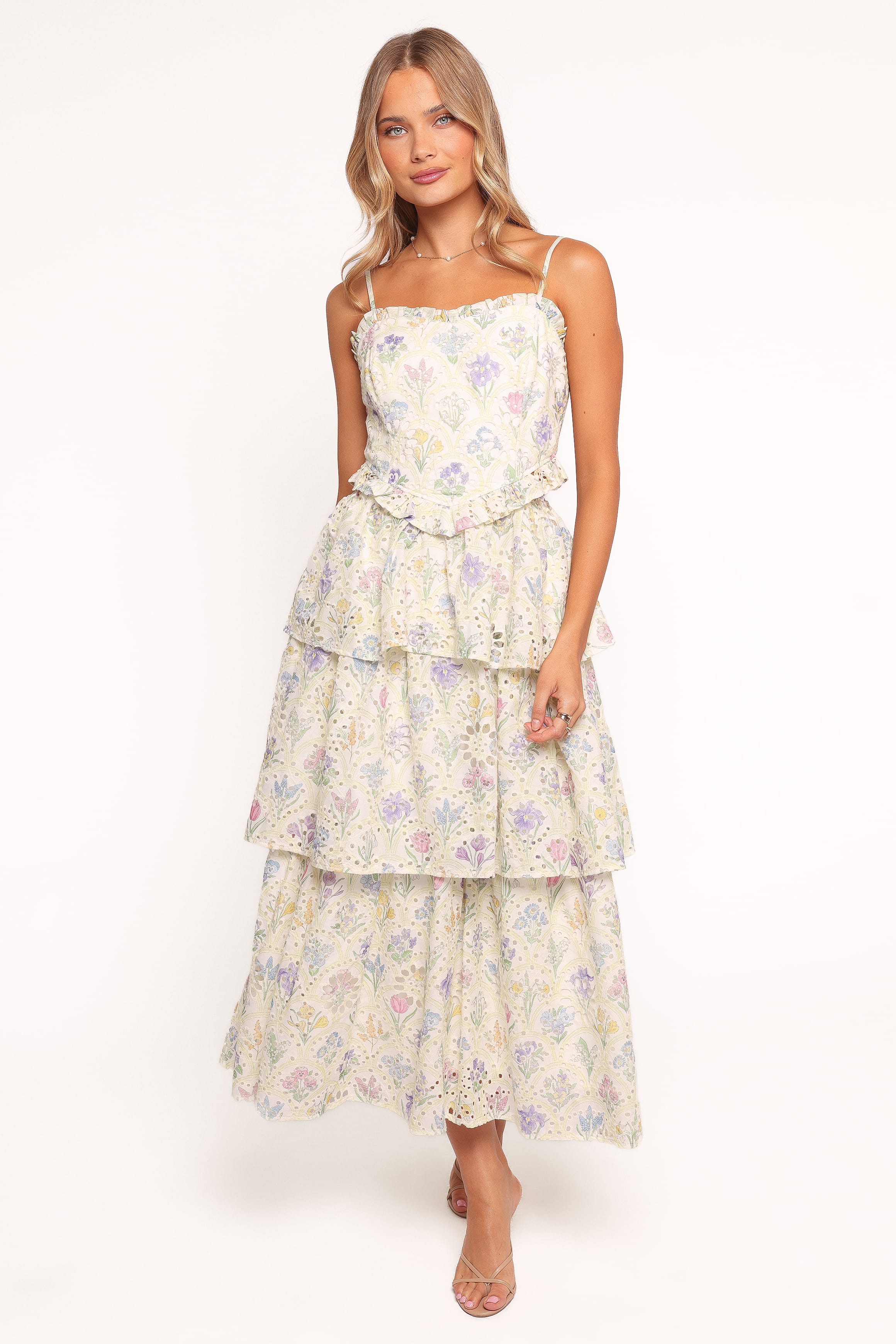 Petal and Pup USA DRESSES Iveta Midi Dress - Multi Floral (Hold for Amazon)