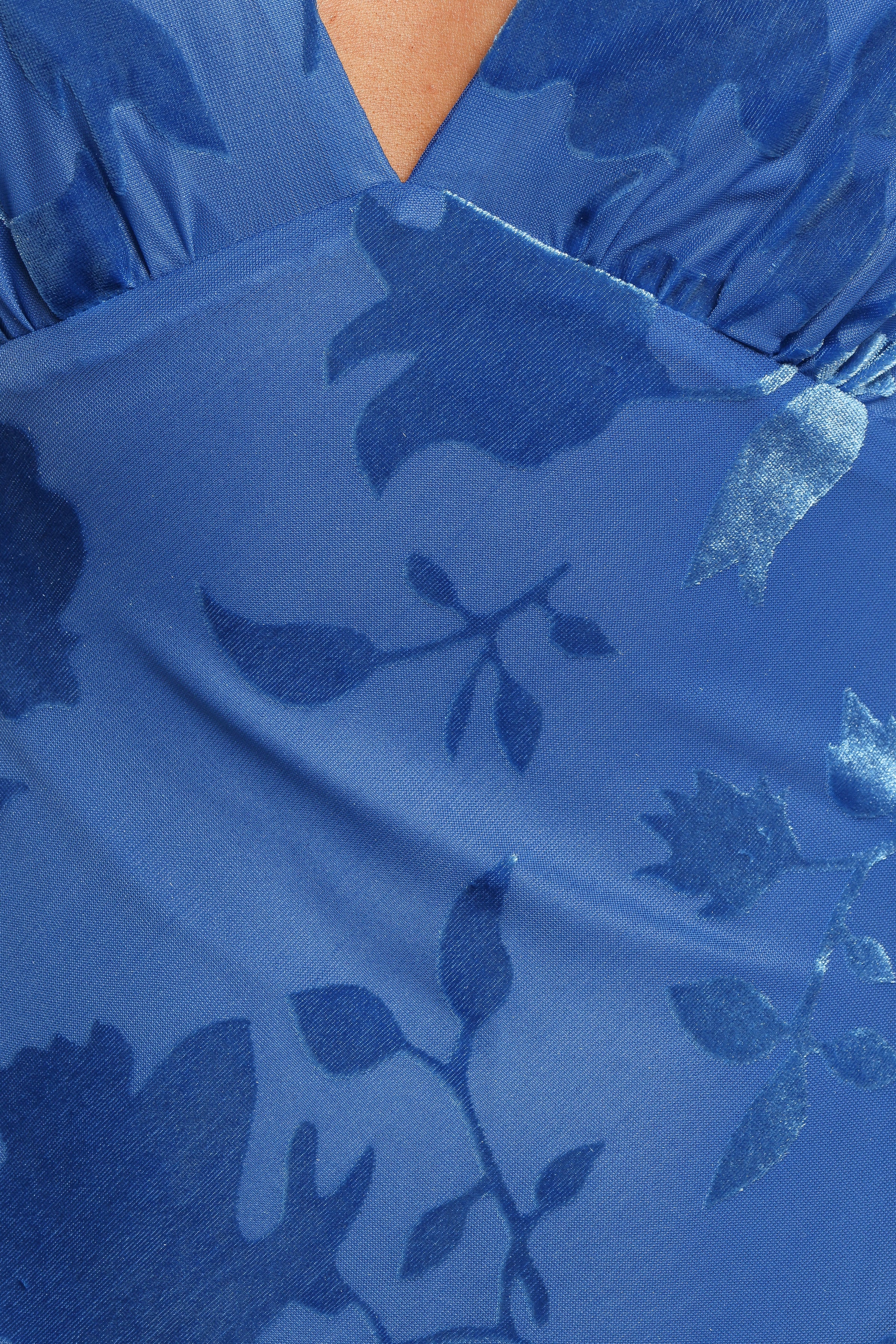 Petal and Pup USA DRESSES Izzy Midi Dress - Blue Floral