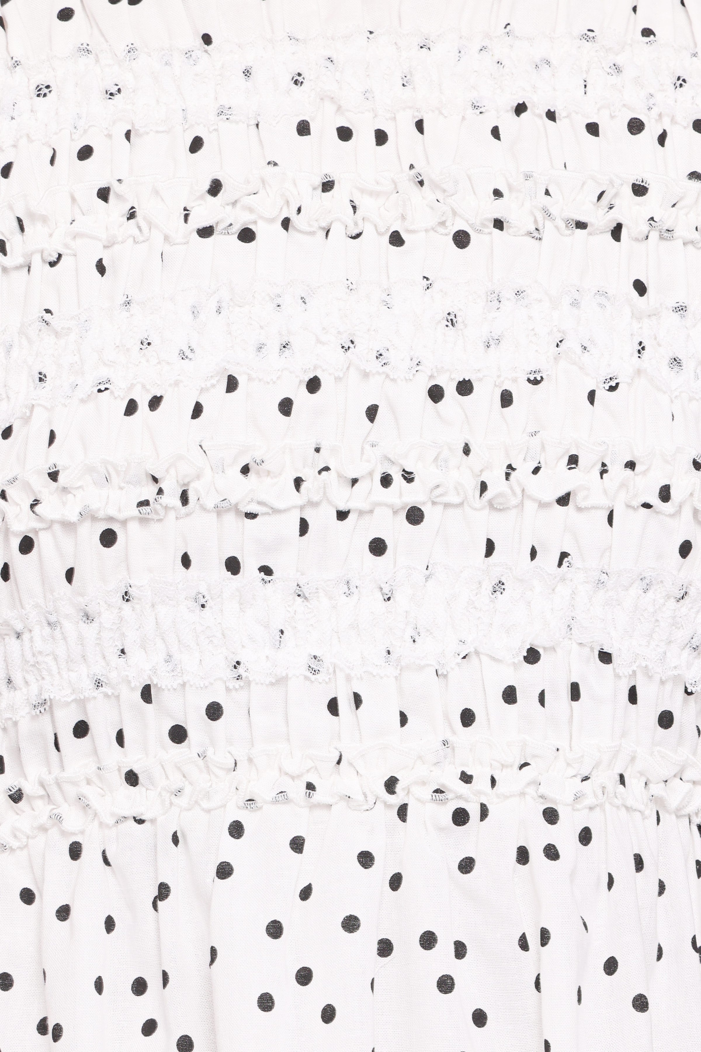 Petal and Pup USA DRESSES Jaclyn Mini Dress - White Polka Dot