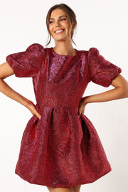 Petal and Pup USA DRESSES Jadore Mini Dress - Red Magenta
