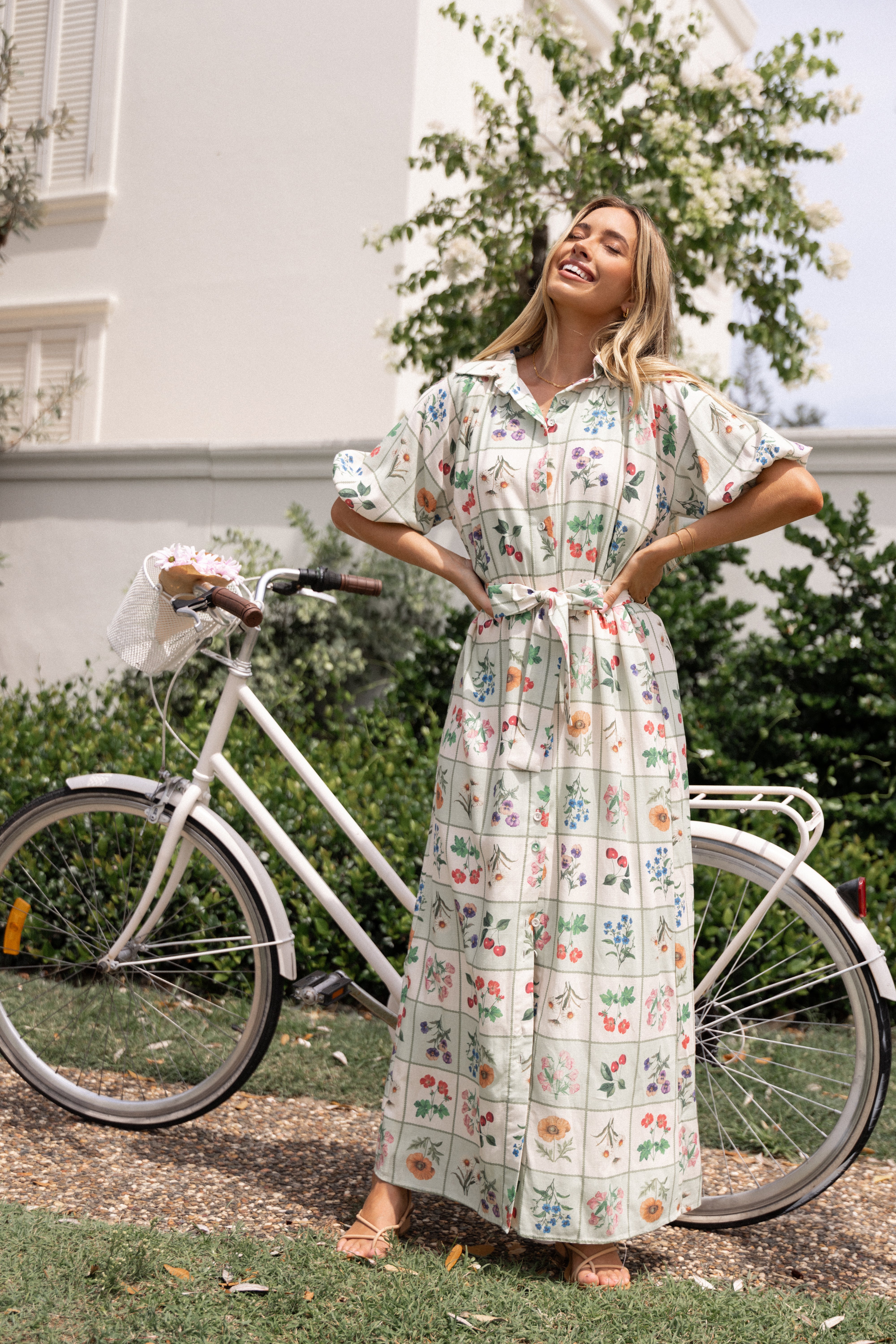 James Button Through Maxi Dress - Flower Market | Petal & Pup USA