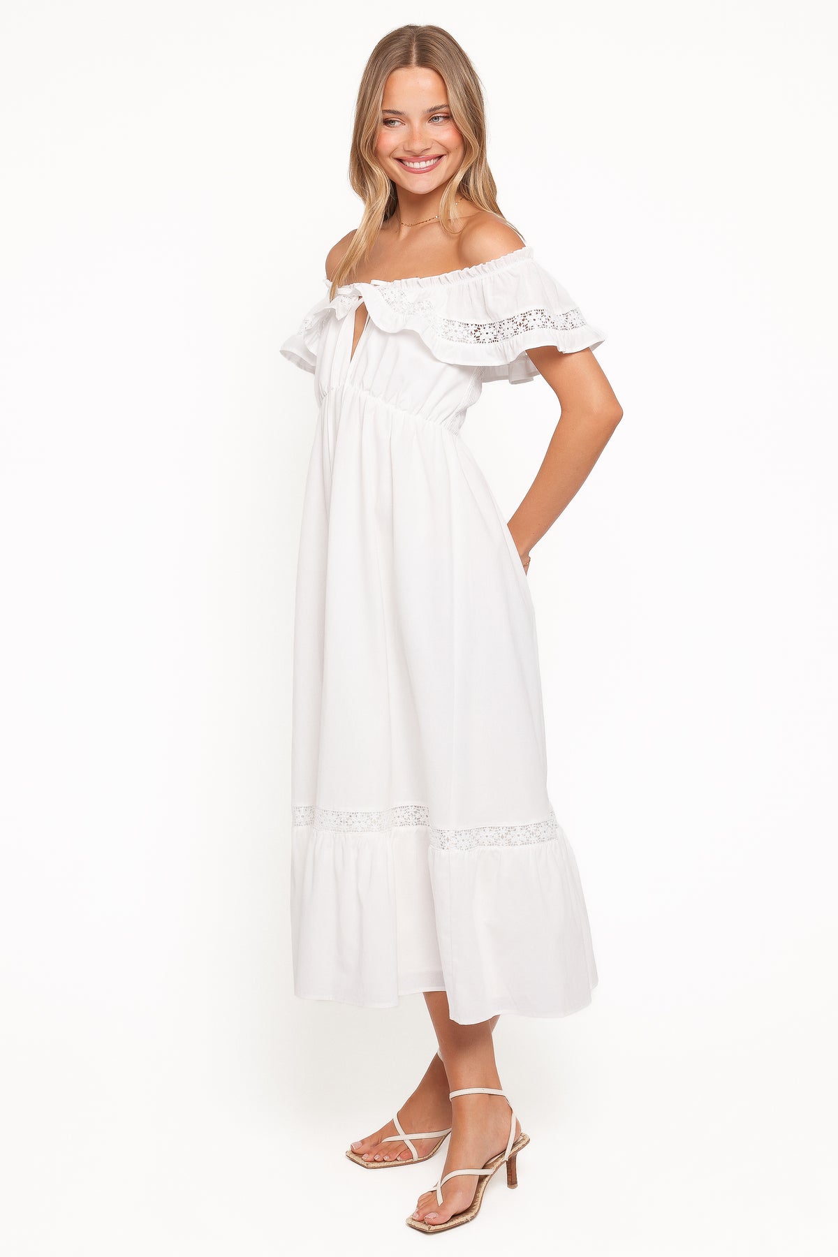 open lace back dress Atlanta Strapless Mini Dress White– Selfie Leslie