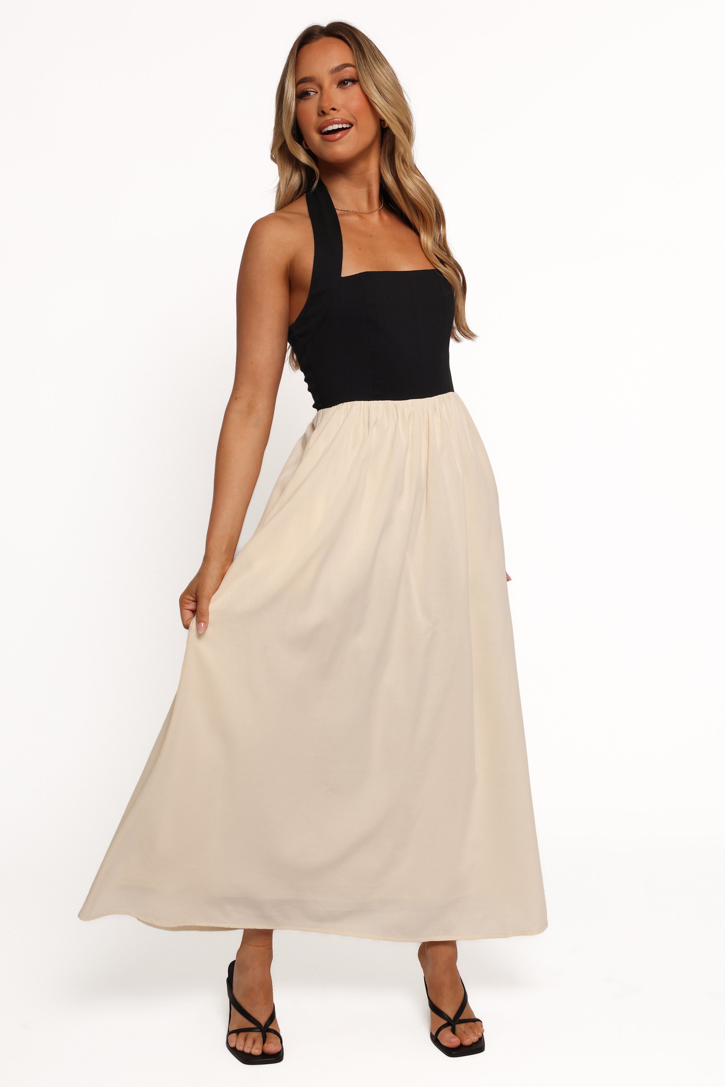 Petal and Pup USA DRESSES Jayden Maxi Dress - Black Cream
