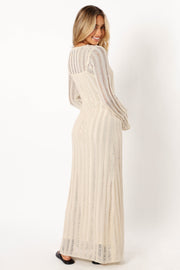 Petal and Pup USA DRESSES Jaye Long Sleeve Maxi Dress - Cream