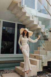 Petal and Pup USA DRESSES Jaye Long Sleeve Maxi Dress - Cream