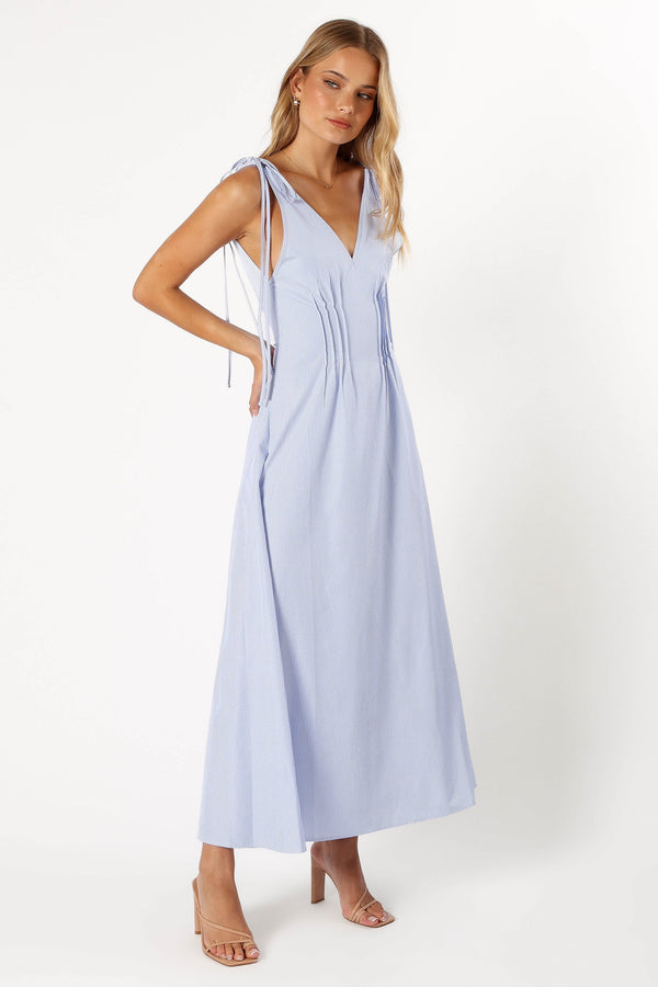 Petal and Pup USA DRESSES Jaynie Maxi Dress - Blue Stripe