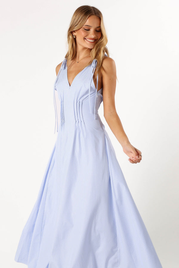 Petal and Pup USA DRESSES Jaynie Maxi Dress - Blue Stripe