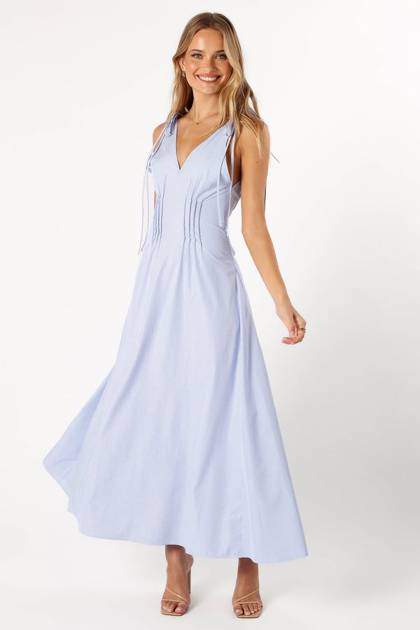 Petal and Pup USA DRESSES Jaynie Maxi Dress - Blue Stripe