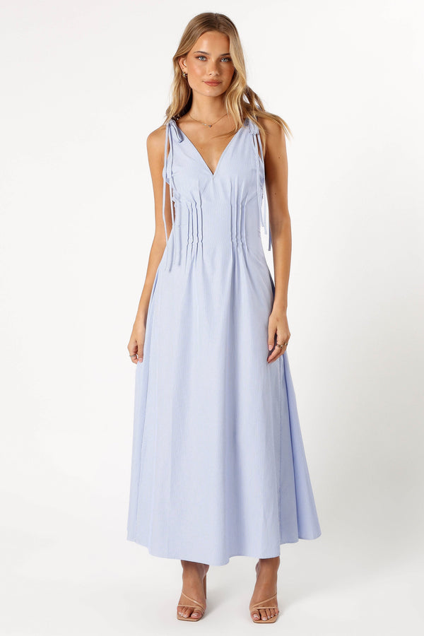 Petal and Pup USA DRESSES Jaynie Maxi Dress - Blue Stripe