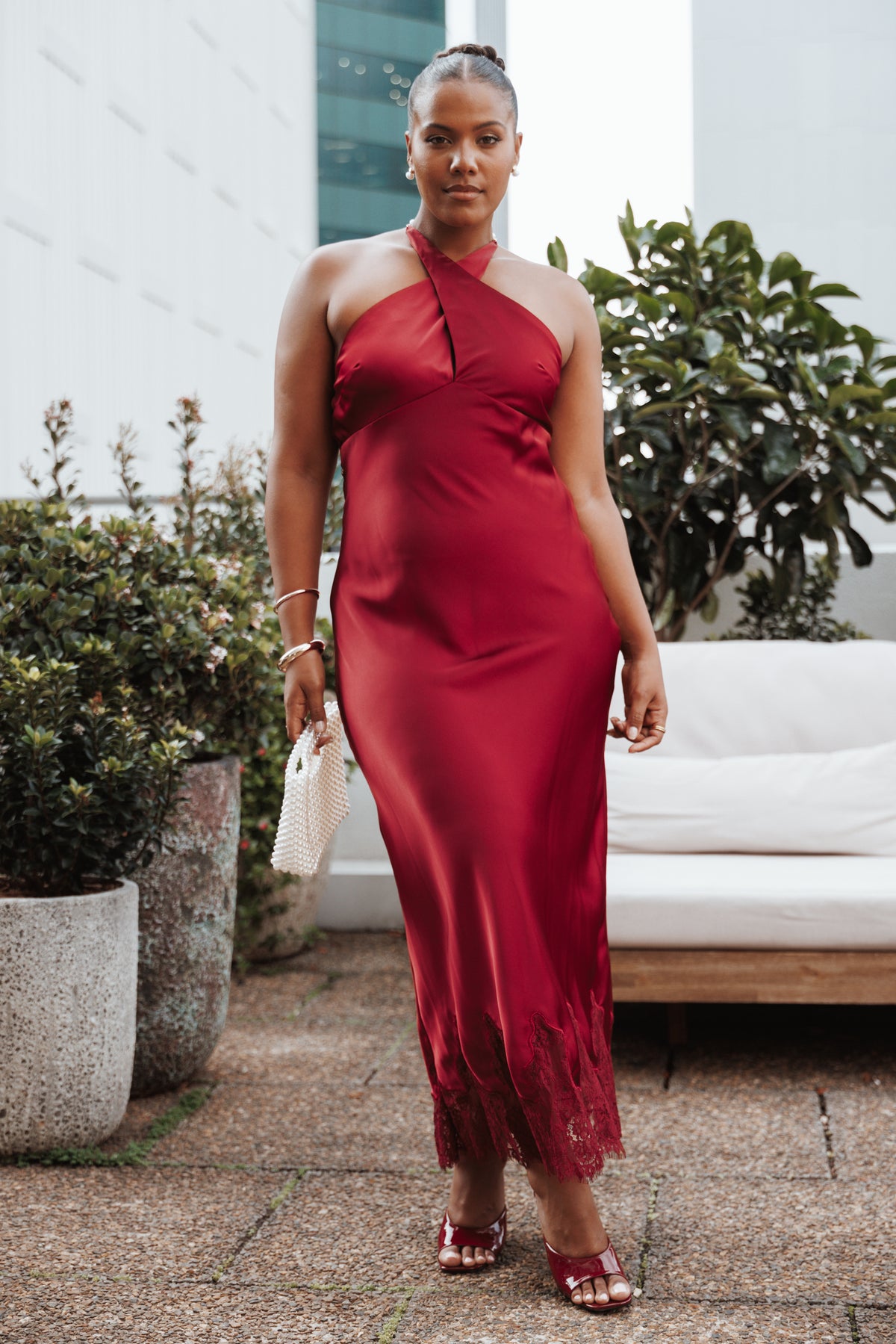 Petal and Pup Women's Jeannie Maxi Dress - Dark Red Petal and Pup Women's Jeannie Maxi Dress - Dark Red