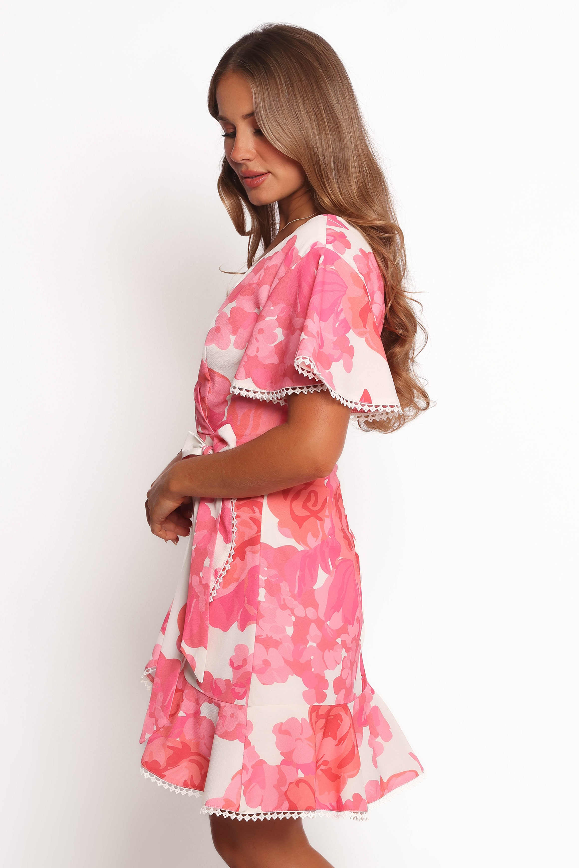 Petal and Pup USA DRESSES Jem Mini Dress - Pink Floral (Hold for Rack)