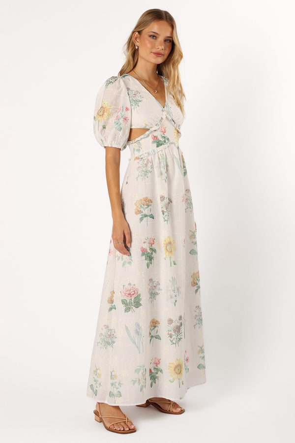 Petal and Pup USA DRESSES Jemima Puff Shoulder Maxi Dress - Floral