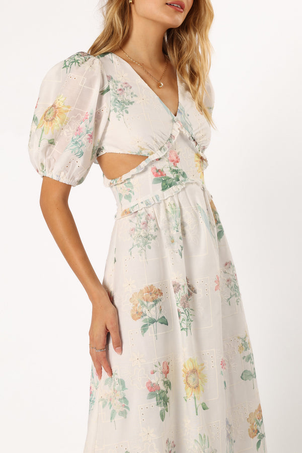 Petal and Pup USA DRESSES Jemima Puff Shoulder Maxi Dress - Floral