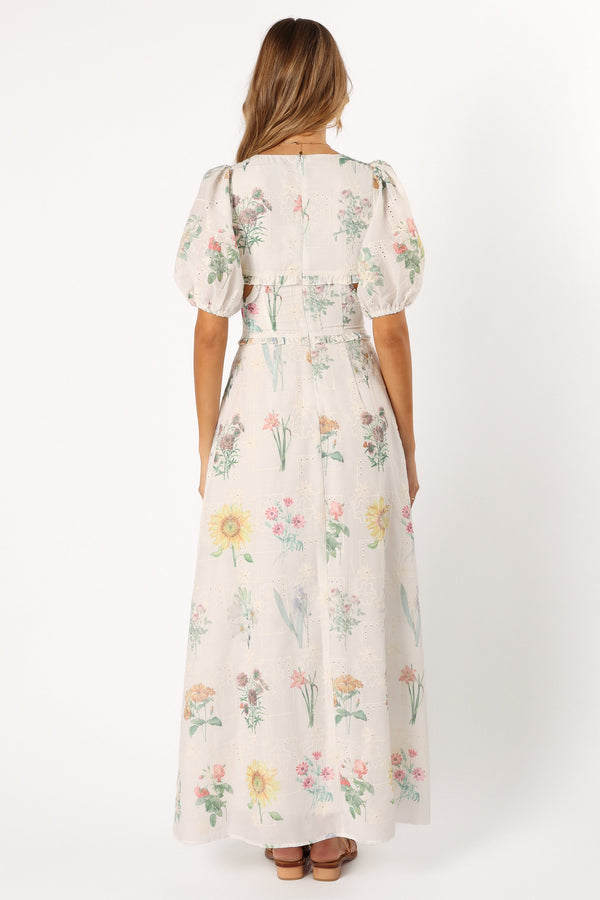 Petal and Pup USA DRESSES Jemima Puff Shoulder Maxi Dress - Floral