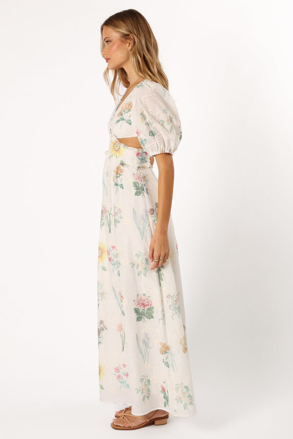 Petal and Pup USA DRESSES Jemima Puff Shoulder Maxi Dress - Floral