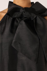 Petal and Pup USA DRESSES Jenna Halterneck Mini Dress - Black
