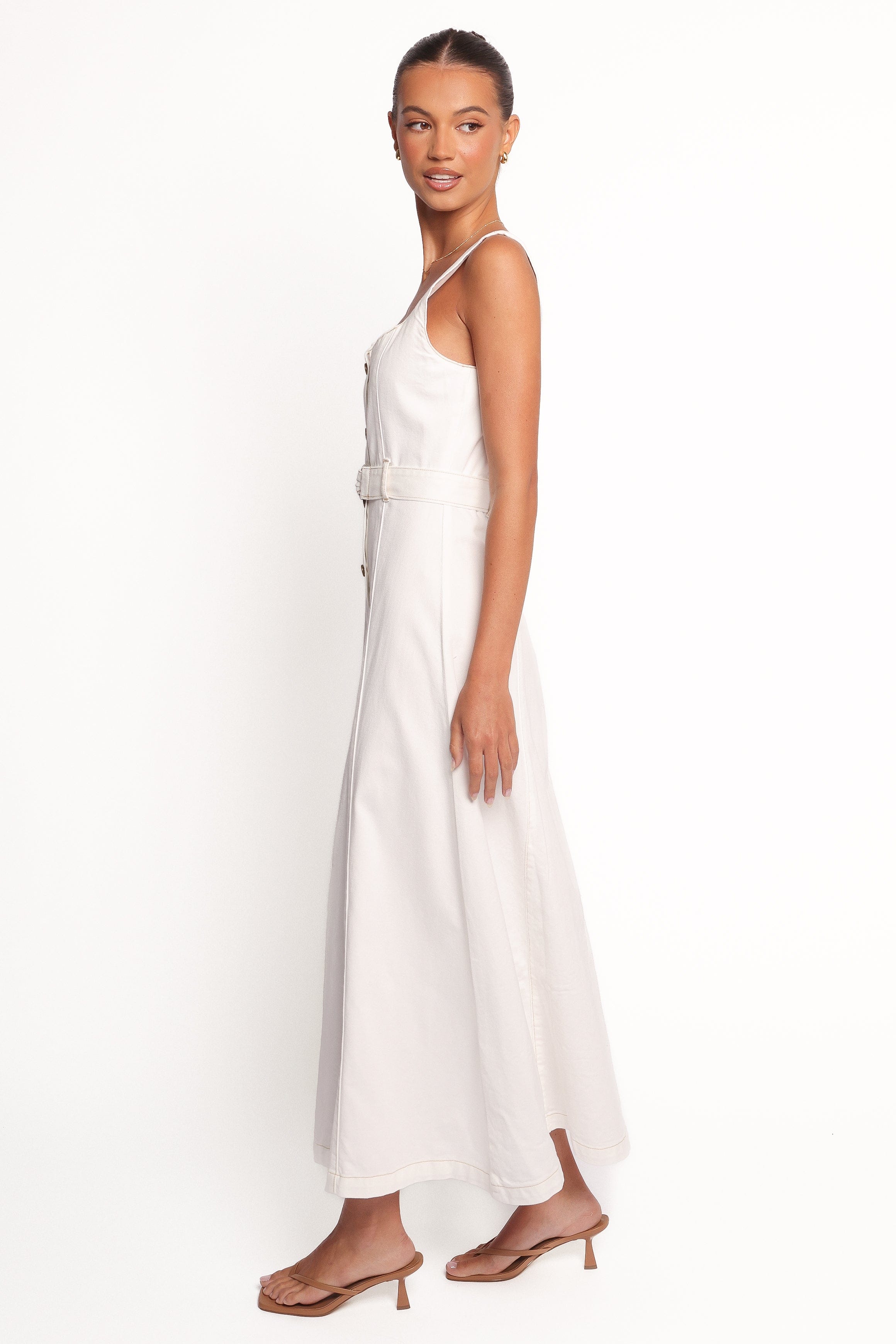 Petal and Pup USA DRESSES Jennings Midi Dress - White (Hold for Rack)