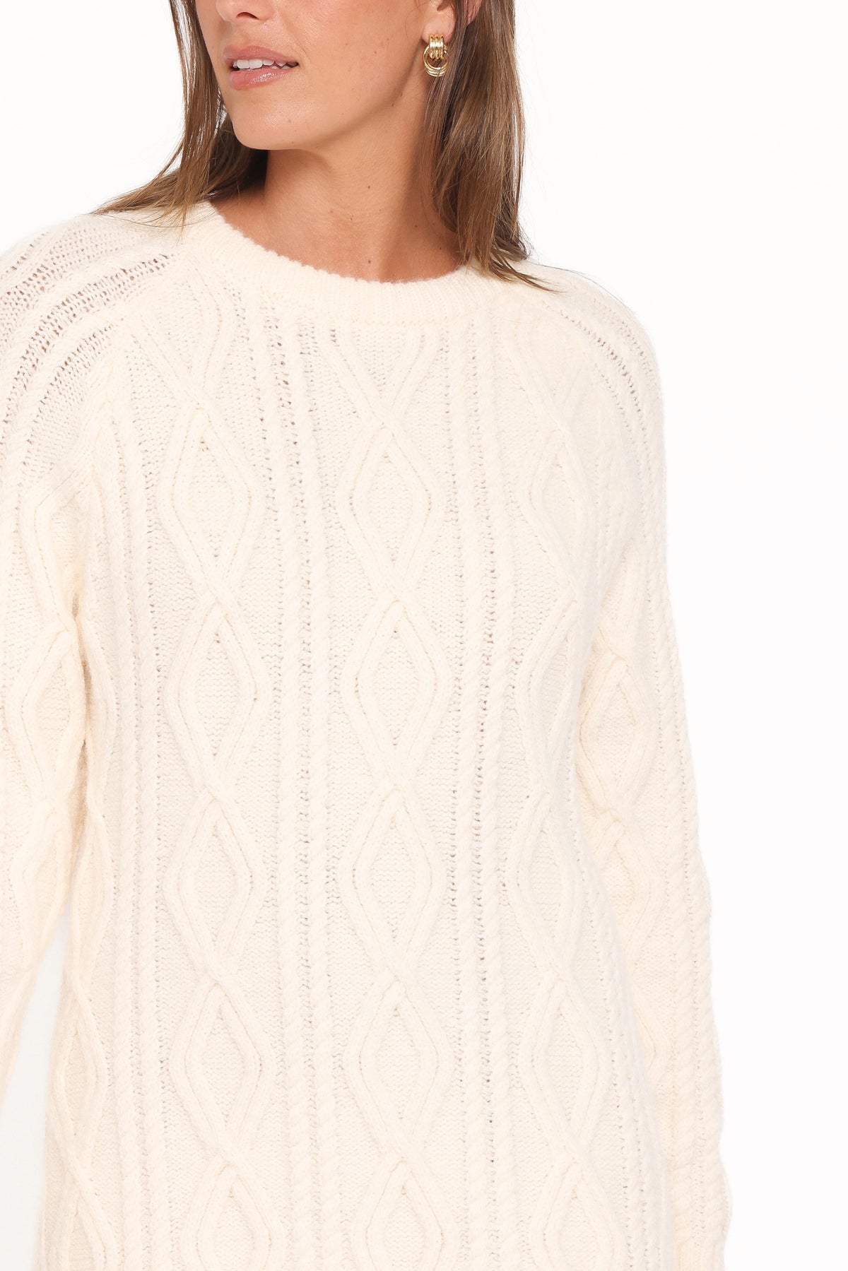 Petal and Pup USA DRESSES Jesper Knit Mini Dress - Ivory