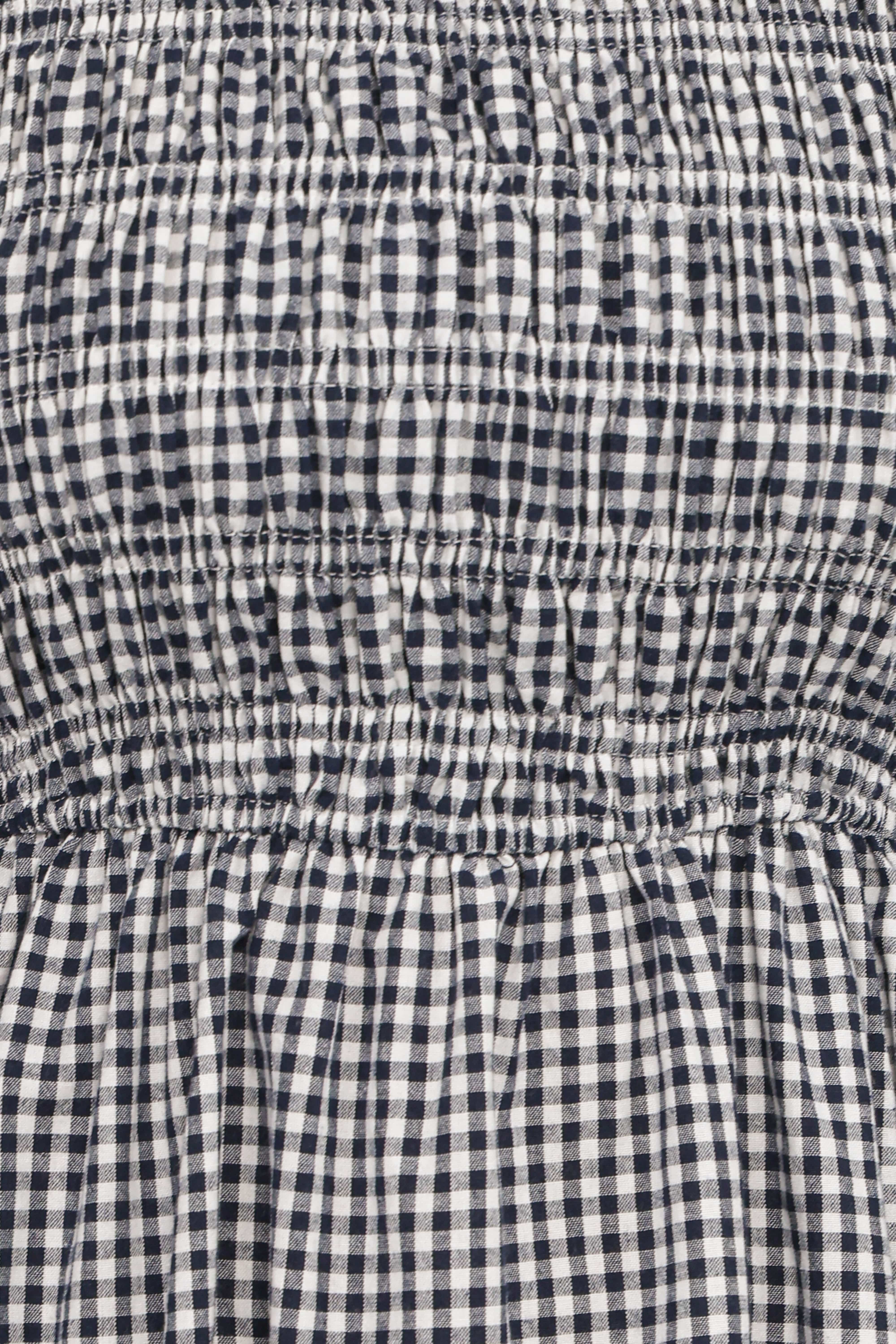 Jessen Long Sleeve Mini Dress - Navy Gingham | Petal & Pup USA