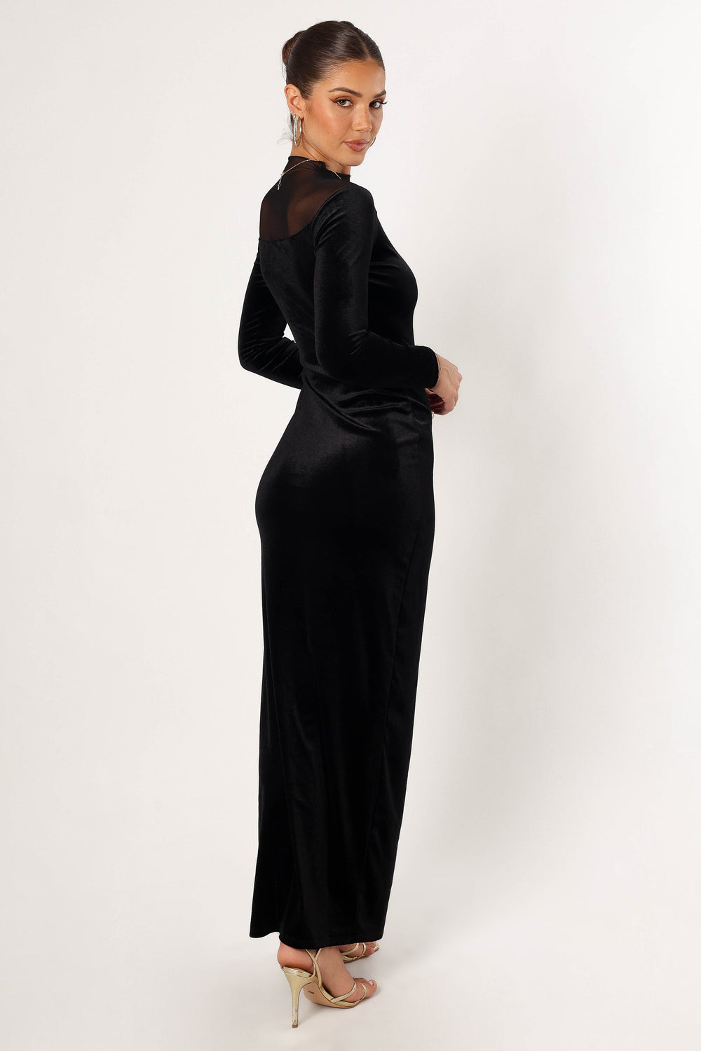Jessica Long Sleeve Maxi Dress - Black - Petal & Pup USA