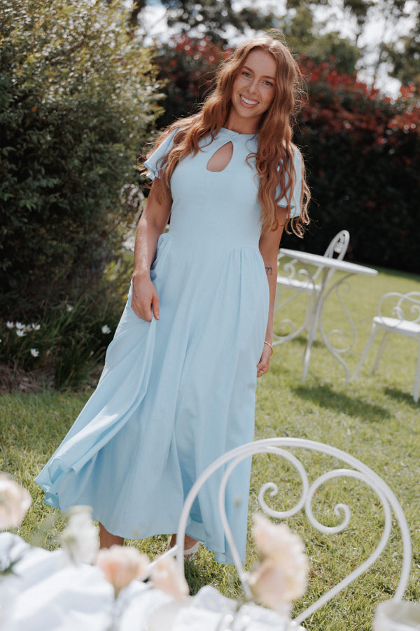 Houston Maxi Dress - Blue Floral