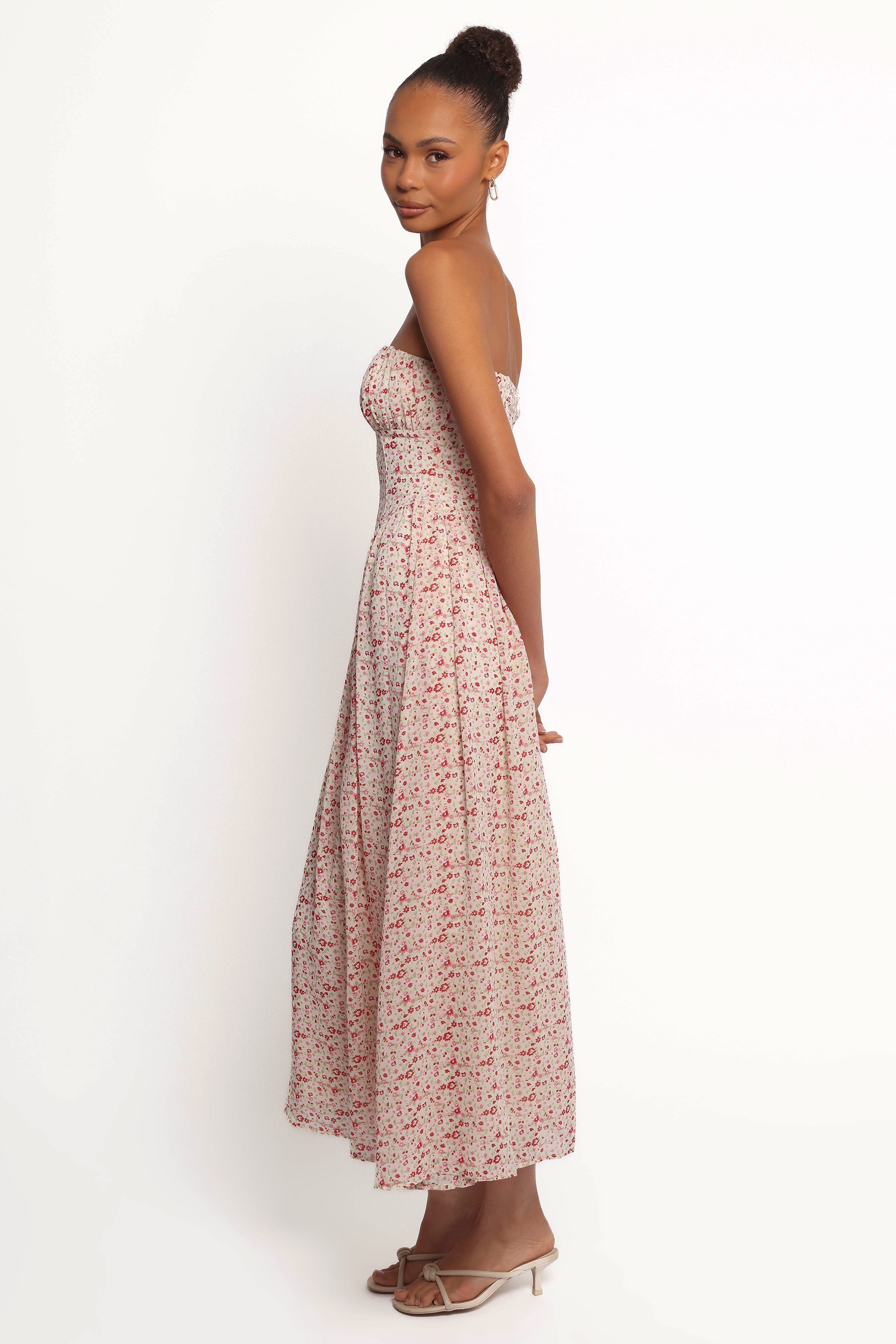 Petal and Pup USA DRESSES Jody Strapless Maxi Dress - Floral (Hold for Rack)