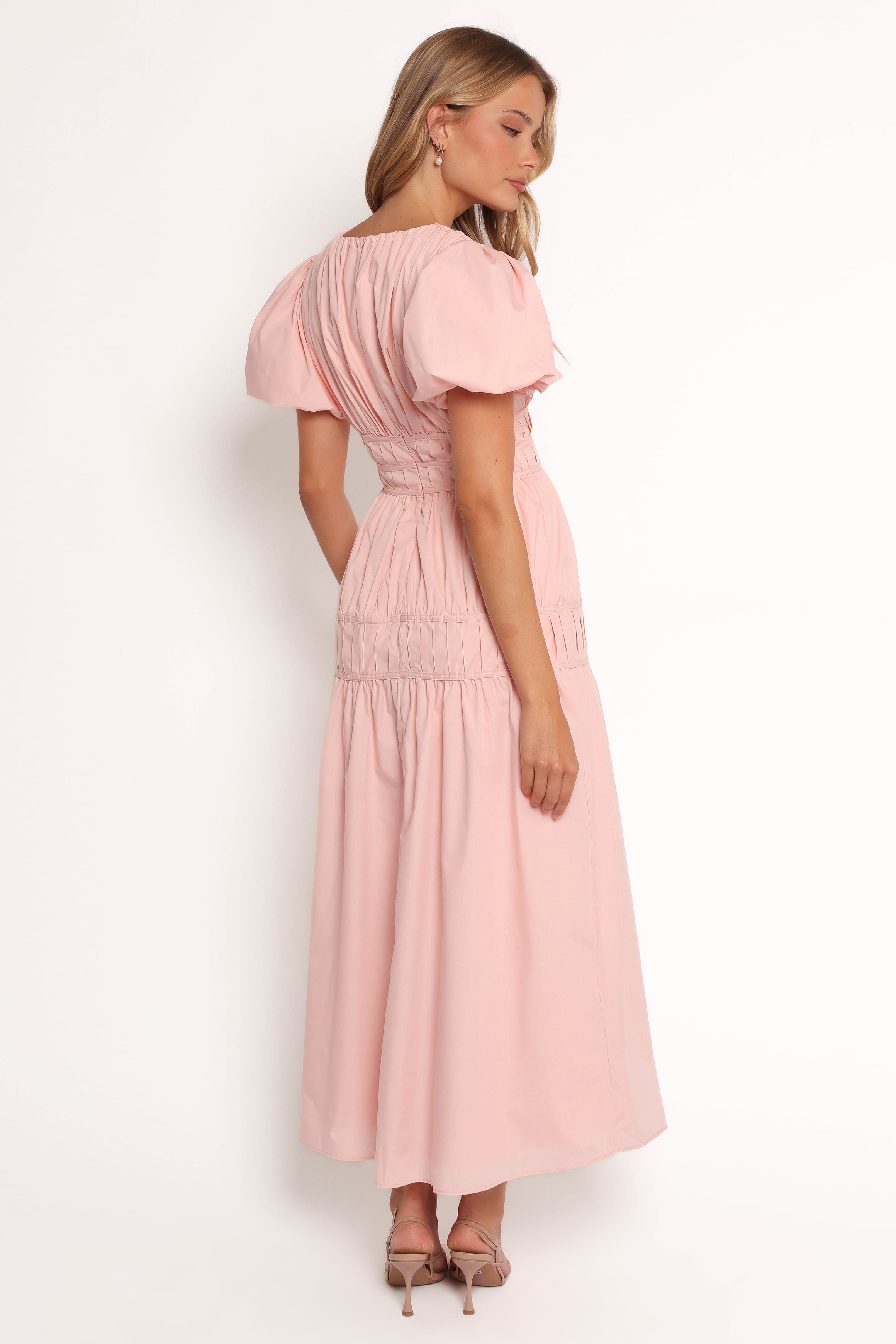 Petal and Pup Women's Joedy Puff Sleeve Midi Dress - Pale Pink M