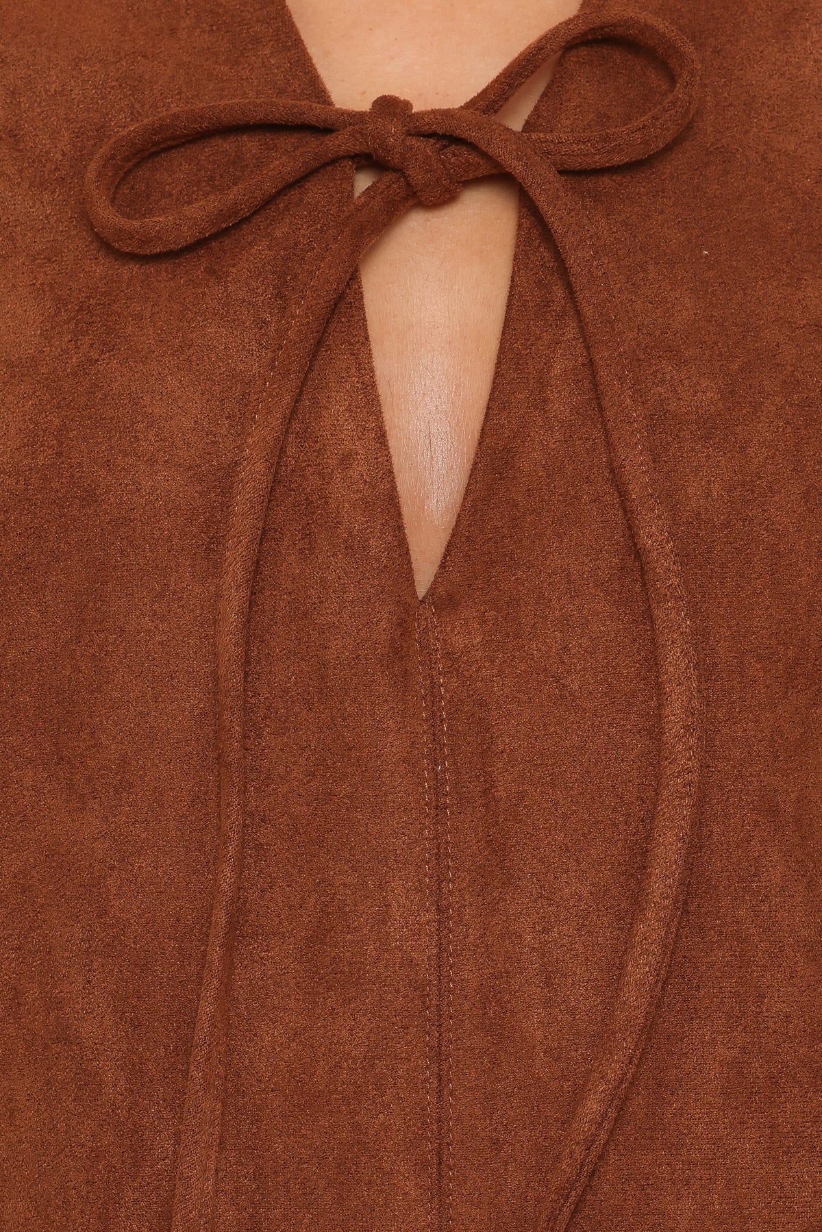 Petal and Pup USA DRESSES Jonty Scallop Hem Mini Dress - Copper Tan