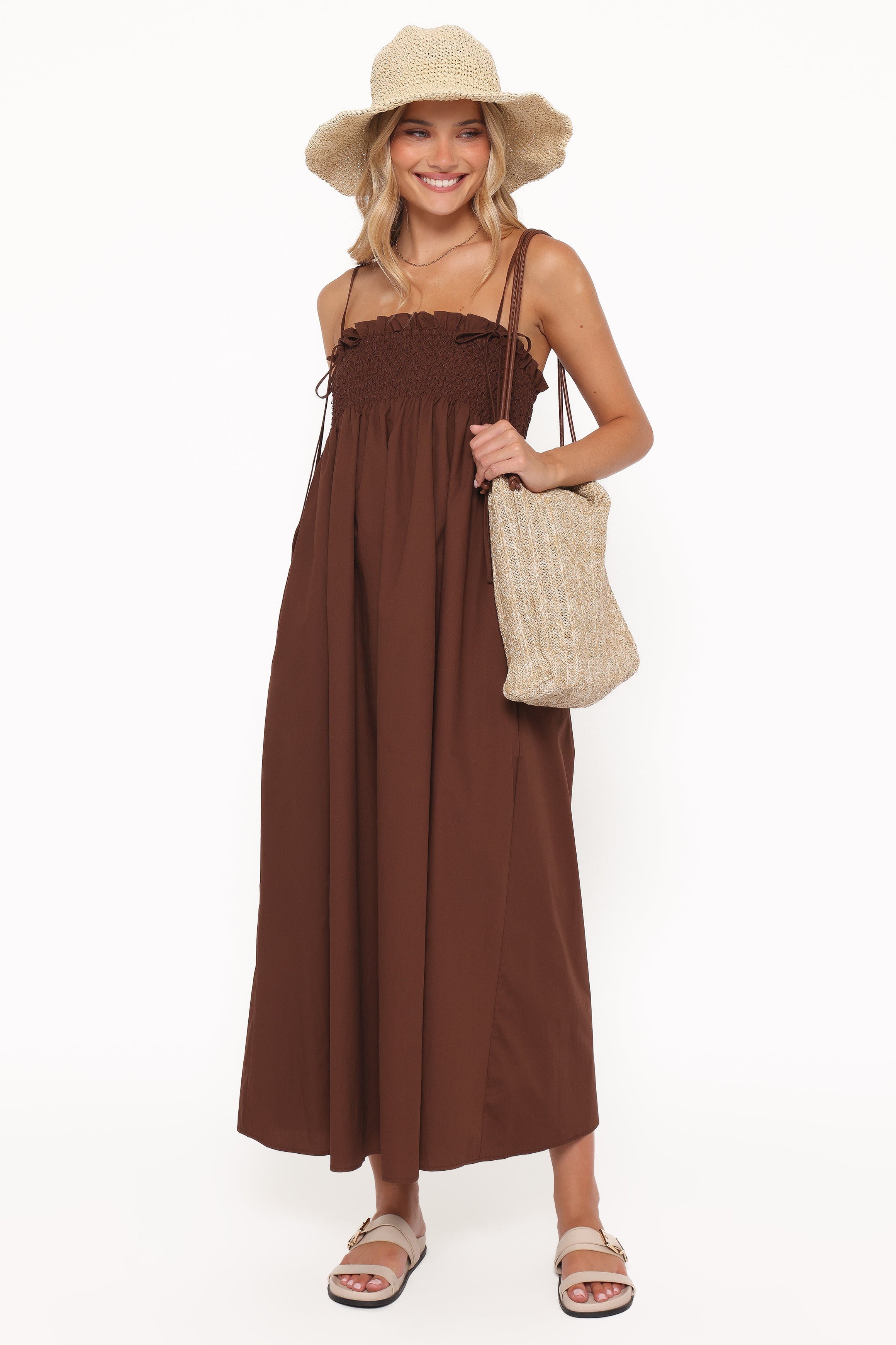 Petal and Pup USA DRESSES Josie Maxi Dress - Brown