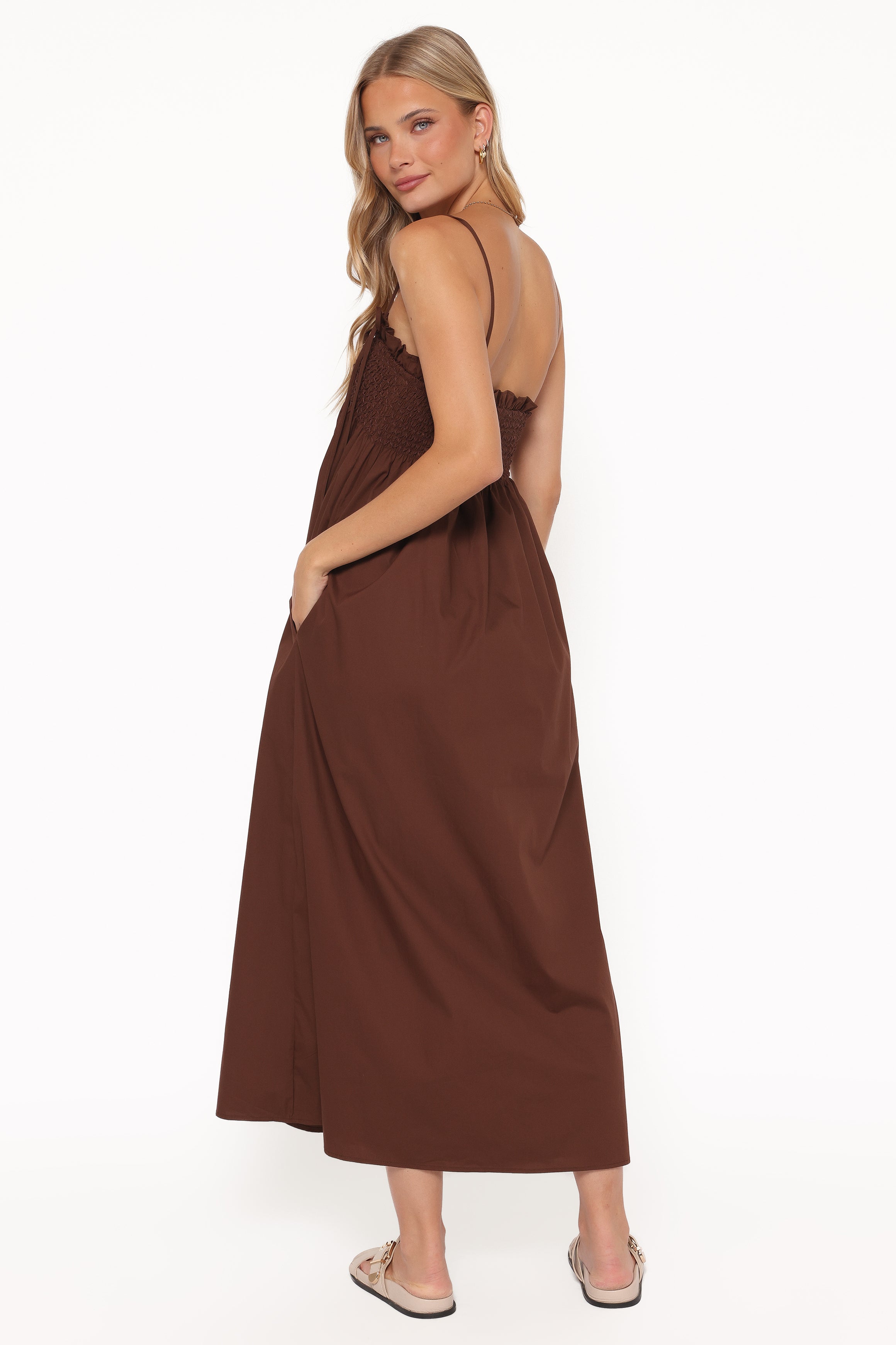 Petal and Pup USA DRESSES Josie Maxi Dress - Brown