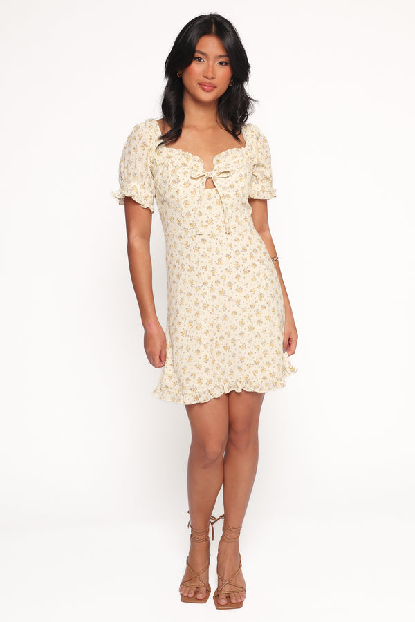 Petal and Pup USA DRESSES Joss Mini Dress - Cream Yellow (Hold for Amazon)