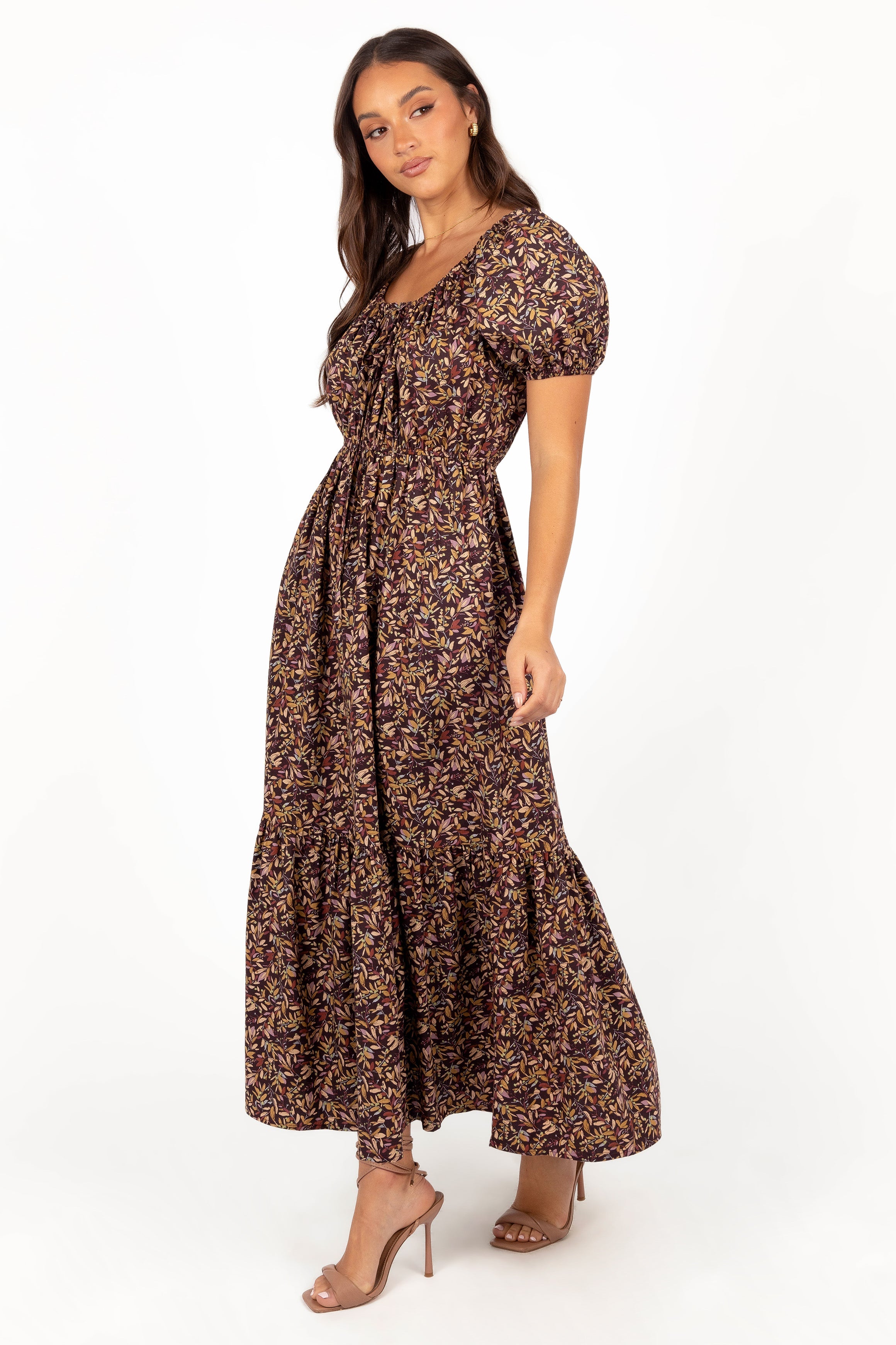 Petal and Pup USA DRESSES Juliana Maxi Dress - Plum Floral