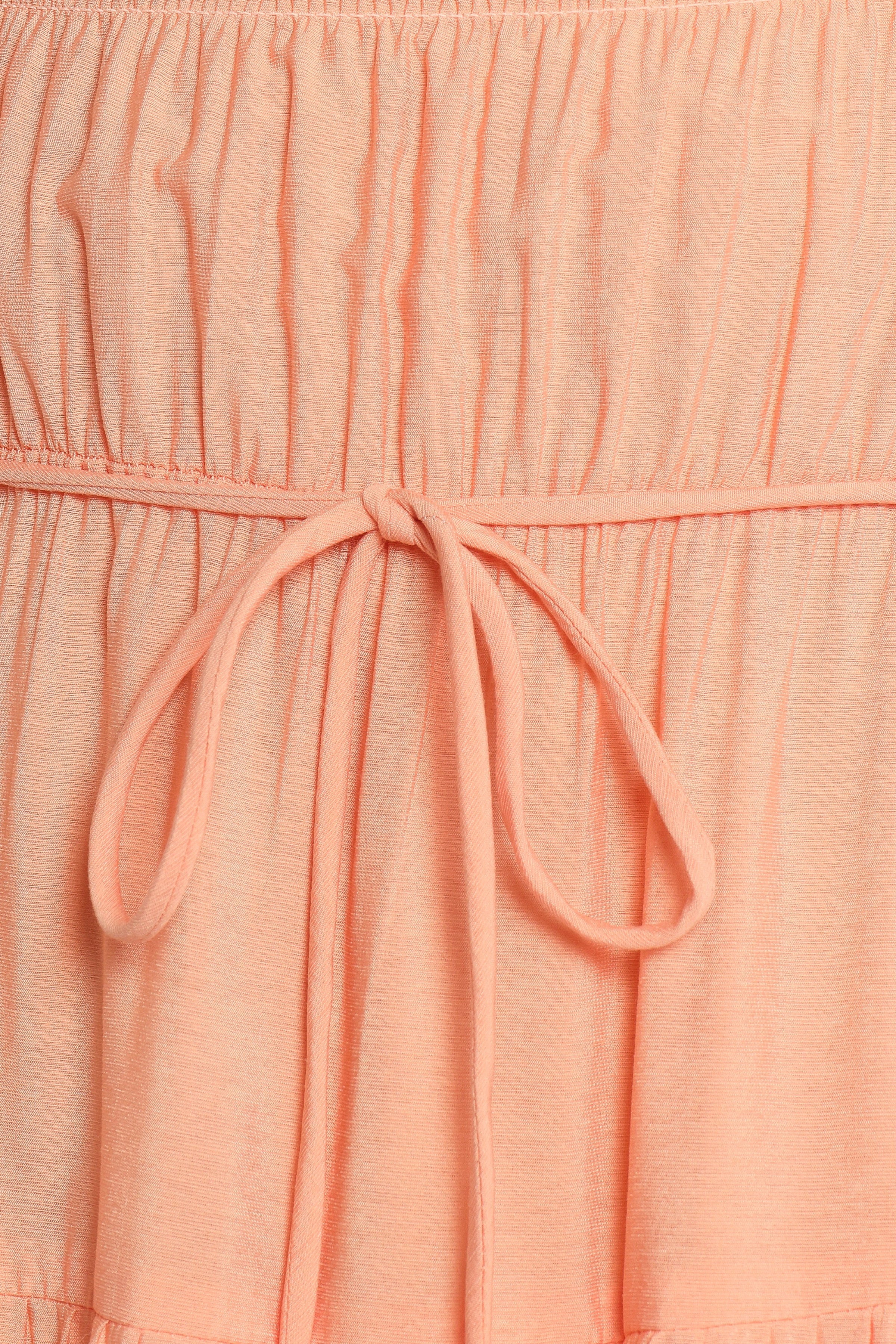 Petal and Pup USA DRESSES Julie Off Shoulder Midi Dress - Peach (Hold for Rack)
