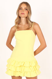 Petal and Pup USA DRESSES Junee Mini Dress - Lemon