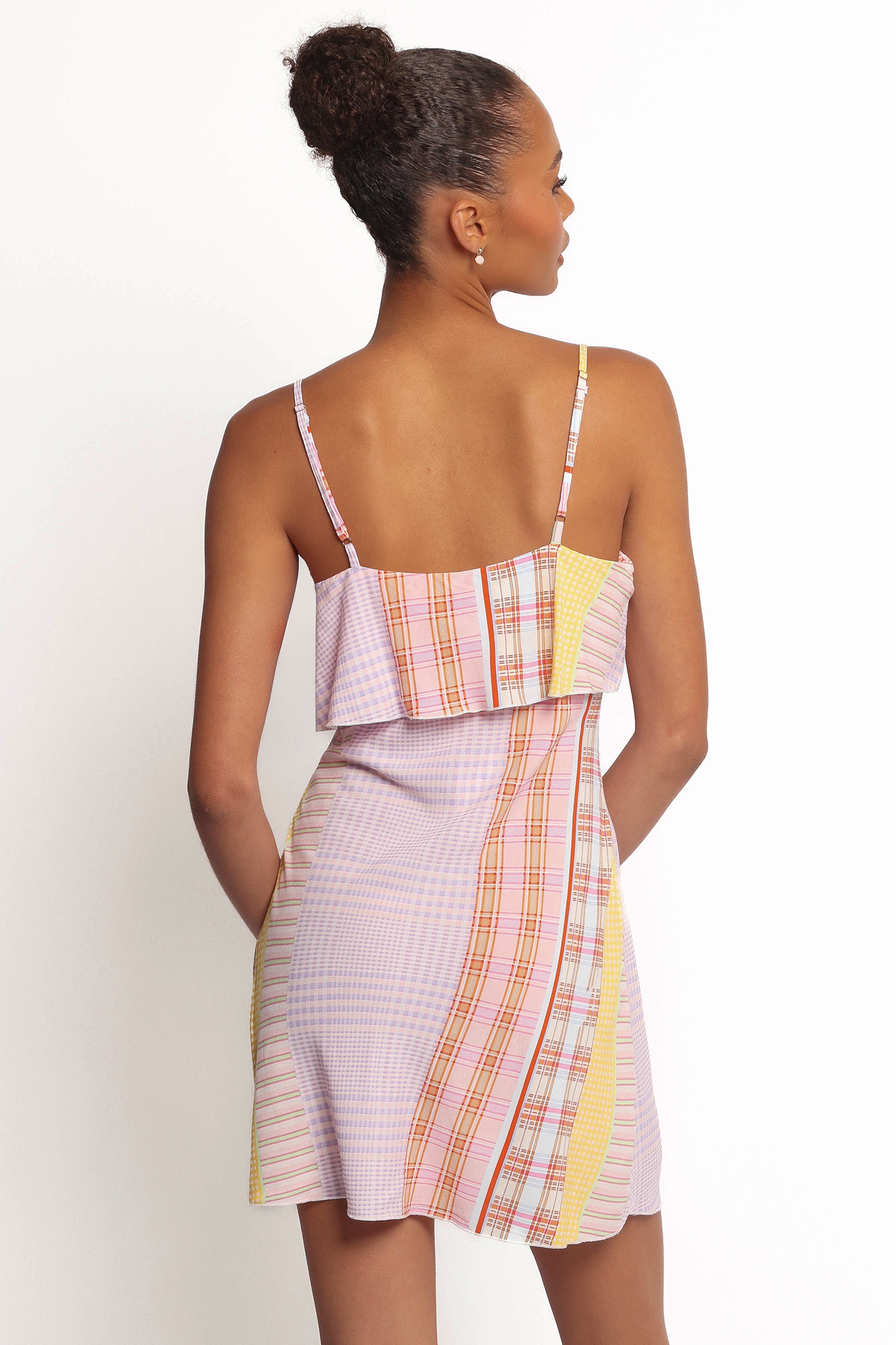 Petal and Pup USA DRESSES Junia Mini Dress - Pink Plaid