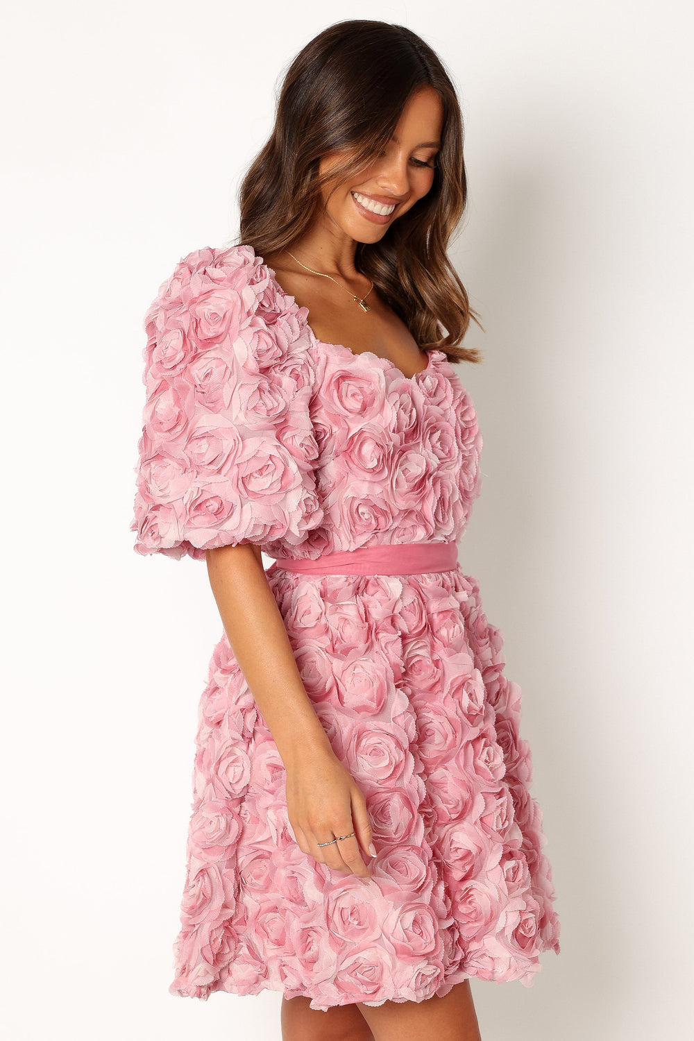 Petal and Pup USA DRESSES Kaden Textured Mini Dress - Rose
