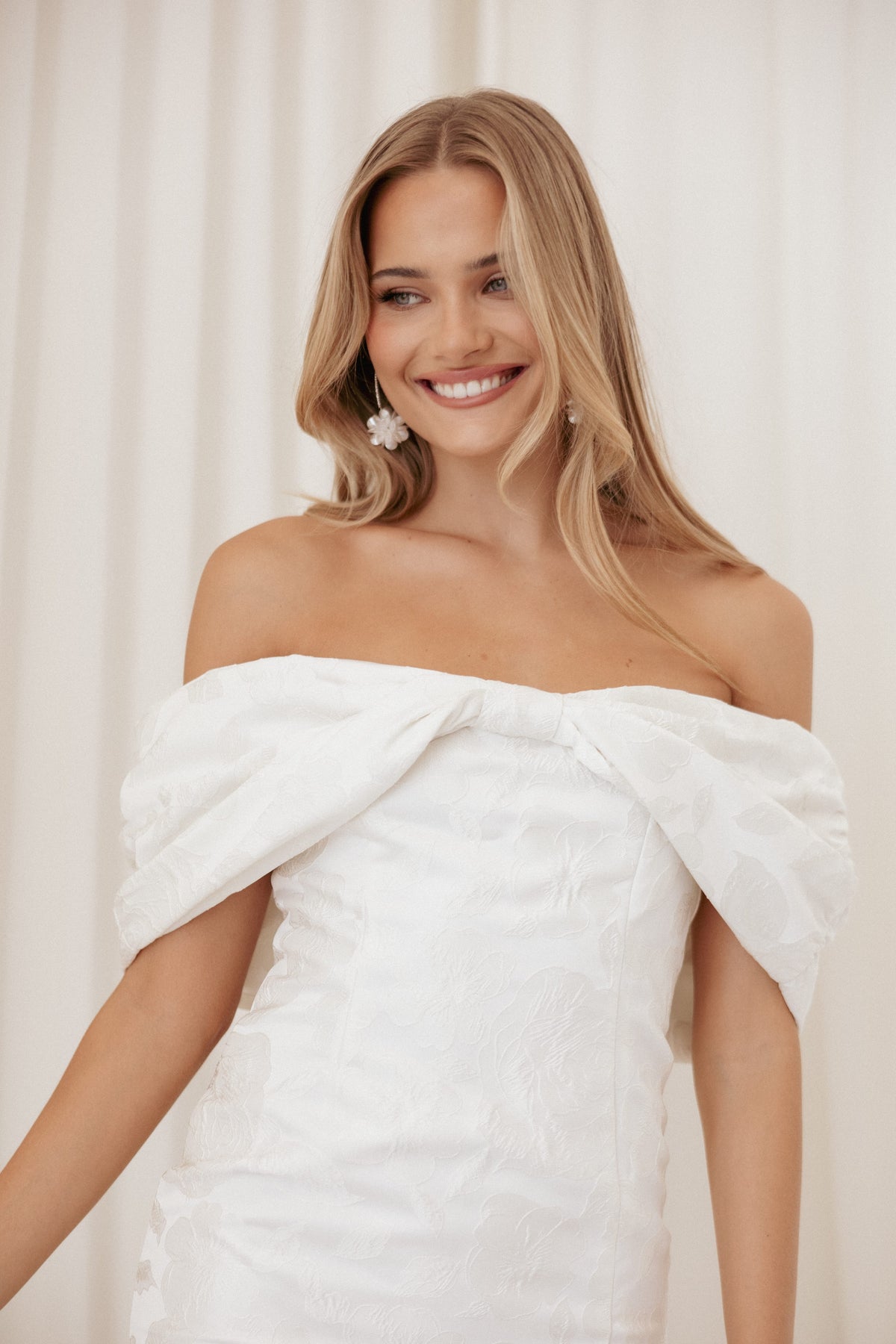 white mini bridal dress Petal and Pup Women's Kaeli Mini Dress